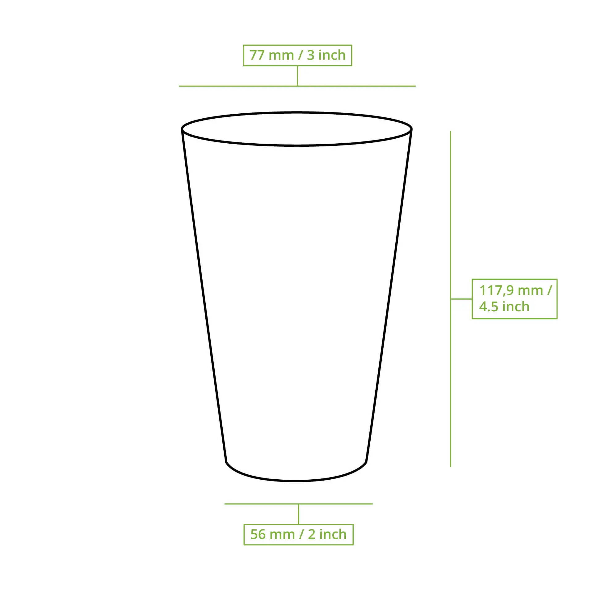11 oz, Reusable cup, Ø 77 mm, PP, transparent 11 oz, Reusable cup, Ø 77 mm, PP, transparent