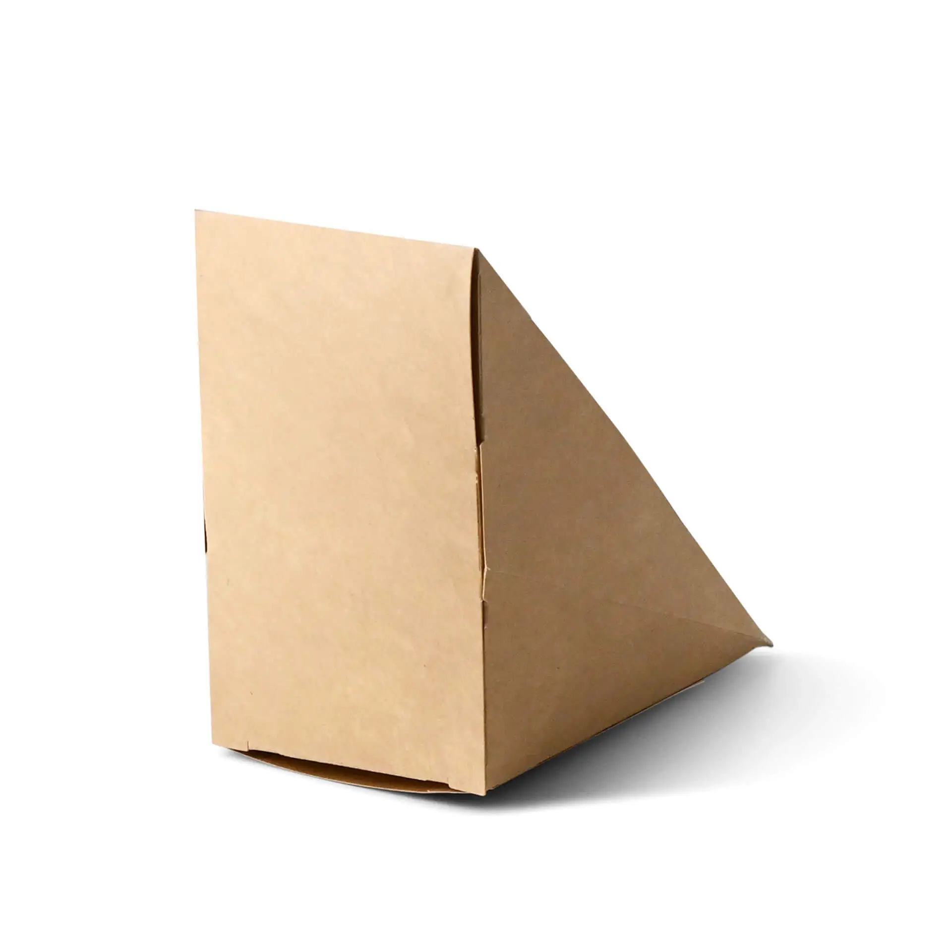 Cardboard Sandwich Wedges (eco-friendly coating), PLA-window, brown