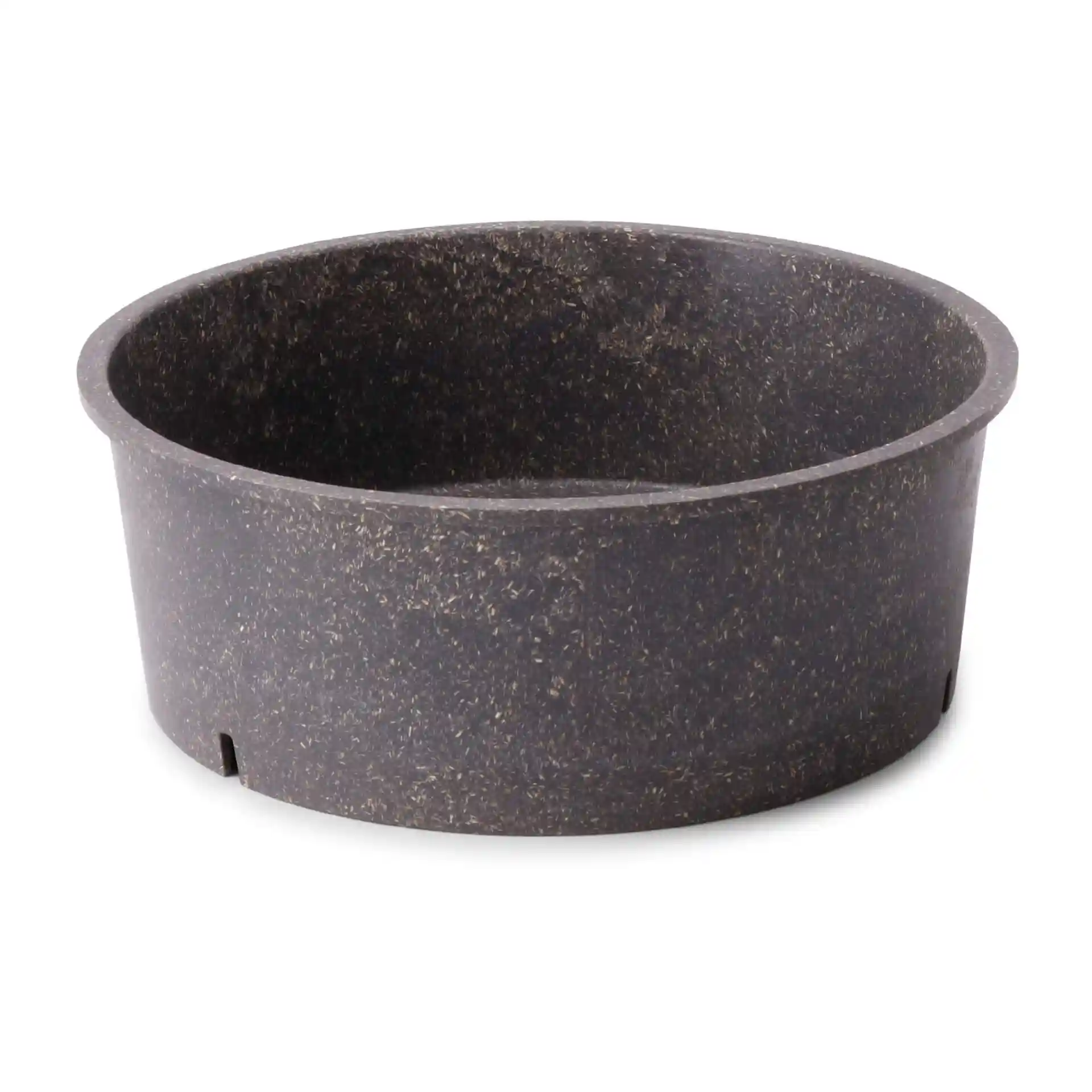 Runde graue wiederverwendbare Schüssel aus Bio-Verbundstoff, 1.000 ml Fassungsvermögen, Durchmesser 185 mm.