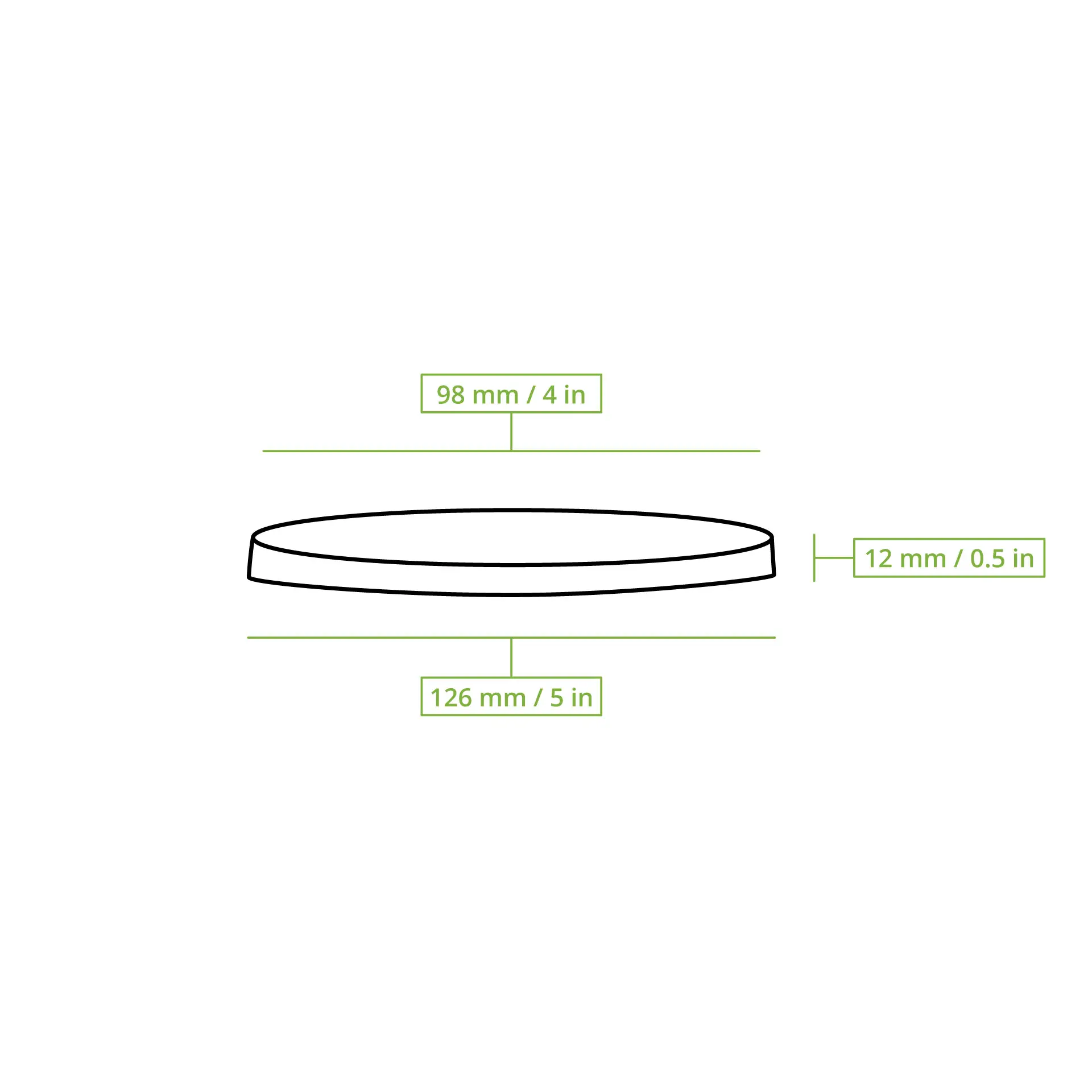 Cup lids rPET Ø 123 mm, round