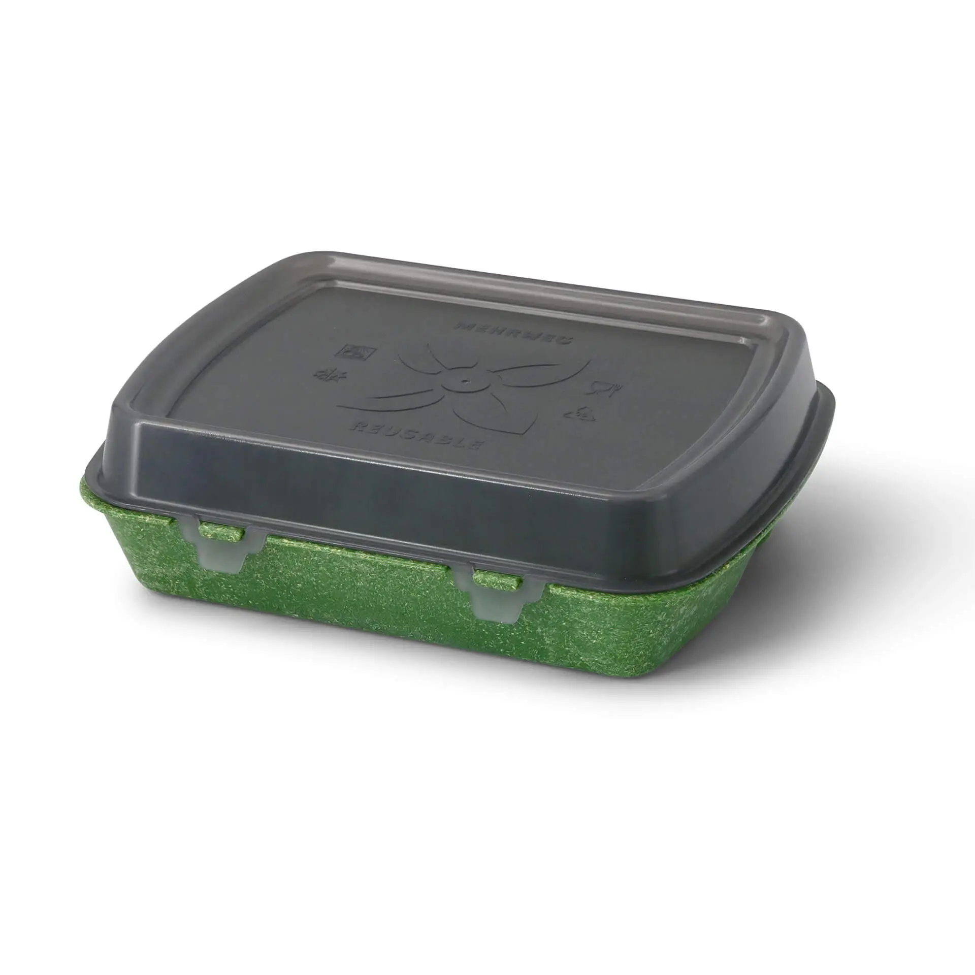 Mehrwegdeckel "merways Box" 24,5 x 20 x 4,5 cm, PP, grau
