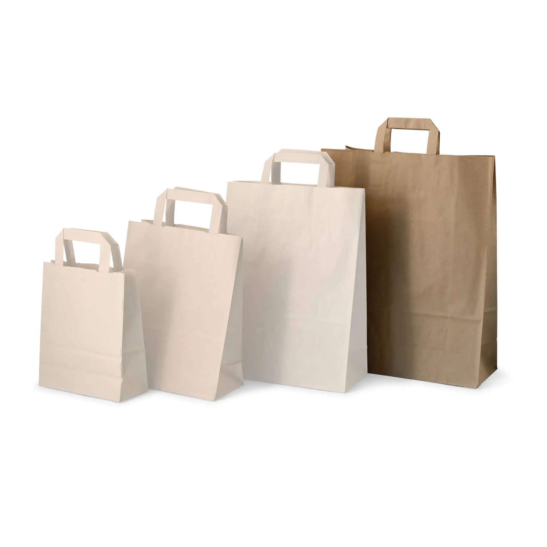 Tragetaschen aus Recyclingpapier XL, 32 x 12 x 40 cm, braun