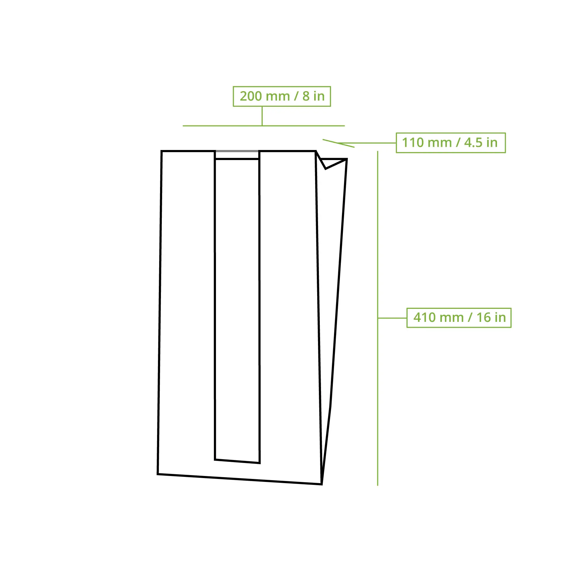 Flat paper bread bag with Window L, 20 x 11 x 41 cm, brown dre02148-baeckertueten-aus-papier-mit-fenster-l-20-x-11-x-41-cm-braun-8