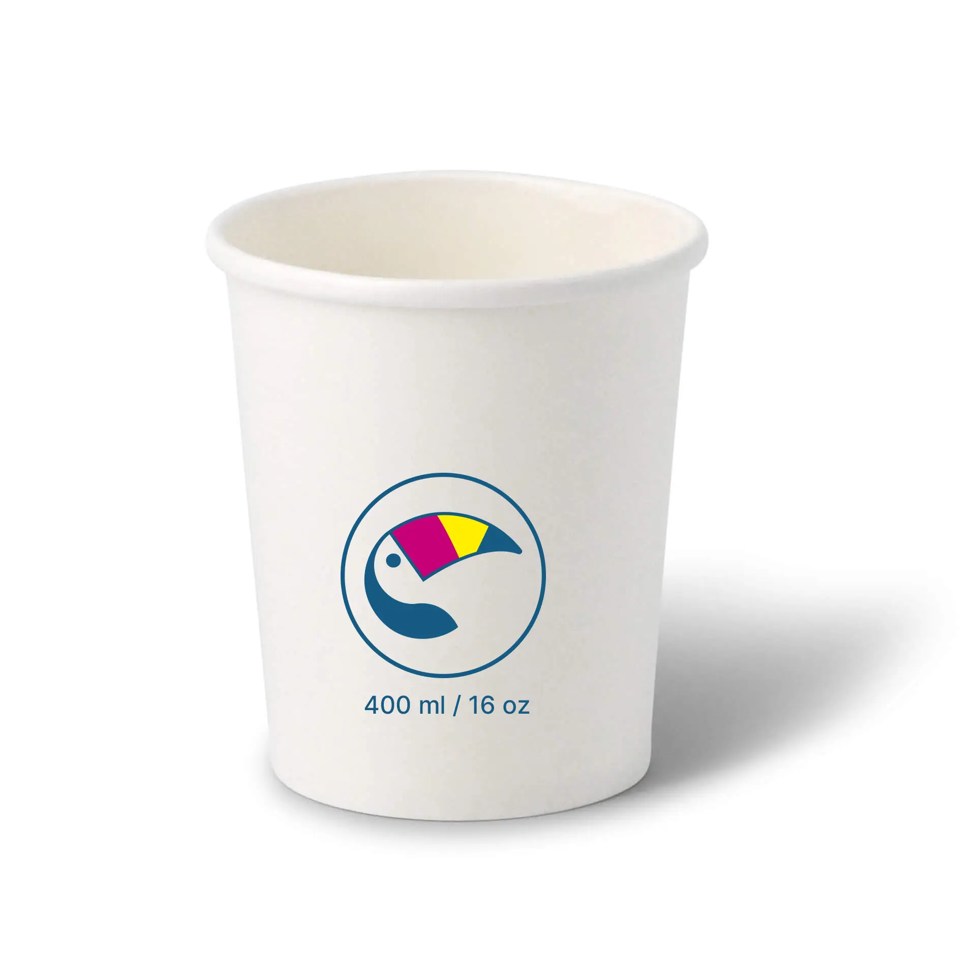Print ice cream cups (optional with lid), 400 ml / 16 oz, white, water-based coating