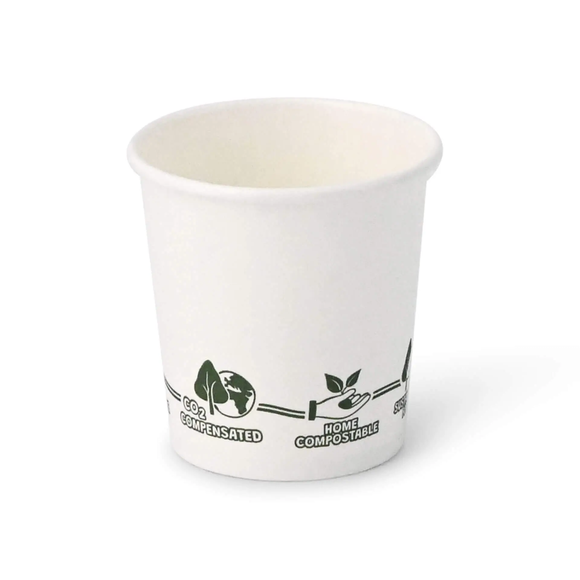 Pappbecher 100 ml / 4 oz, Ø 62 mm, "EcoUp©"- Icons