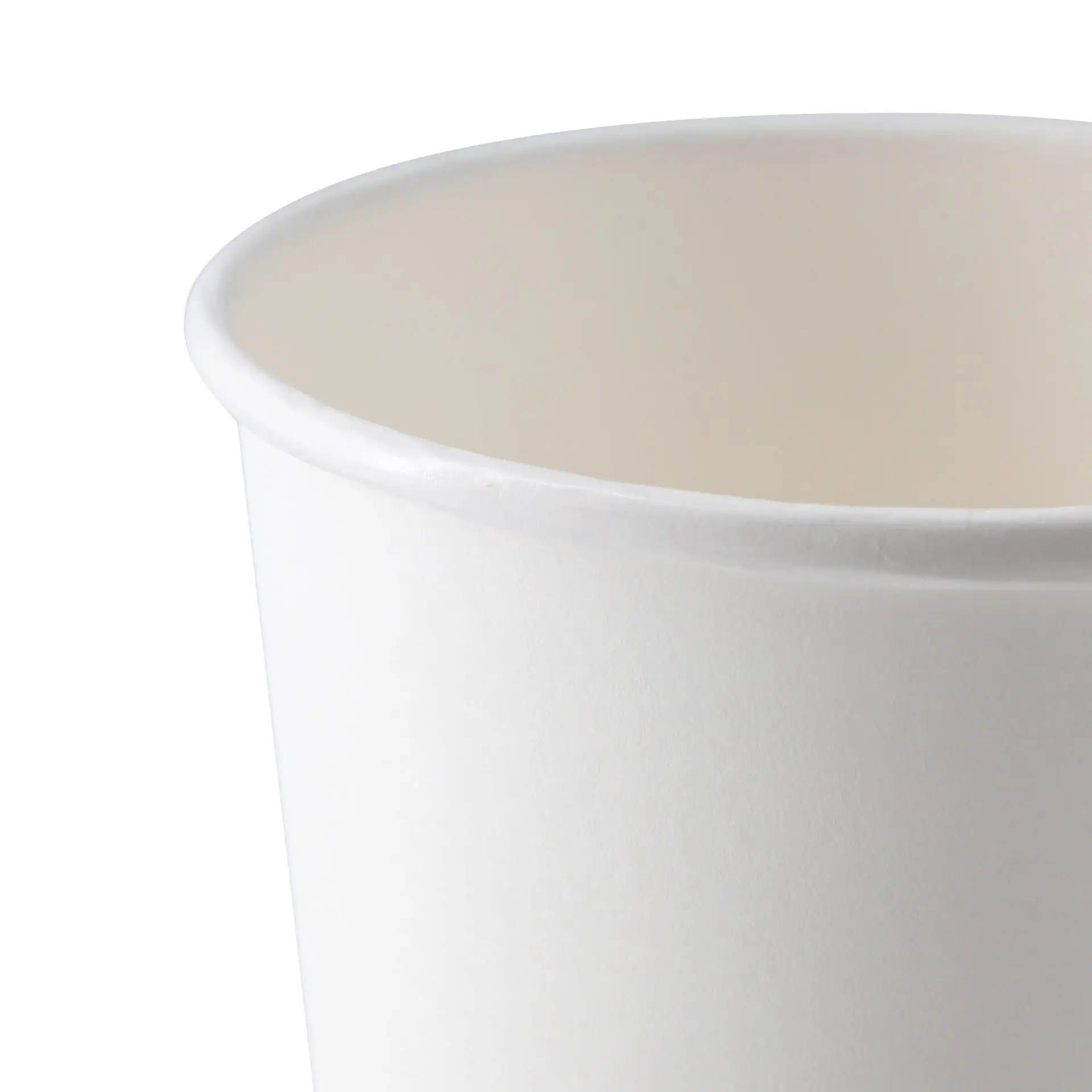 Weißer Pappbecher für heiße und kalte Speisen, 16 oz Größe mit PLA-Beschichtung.