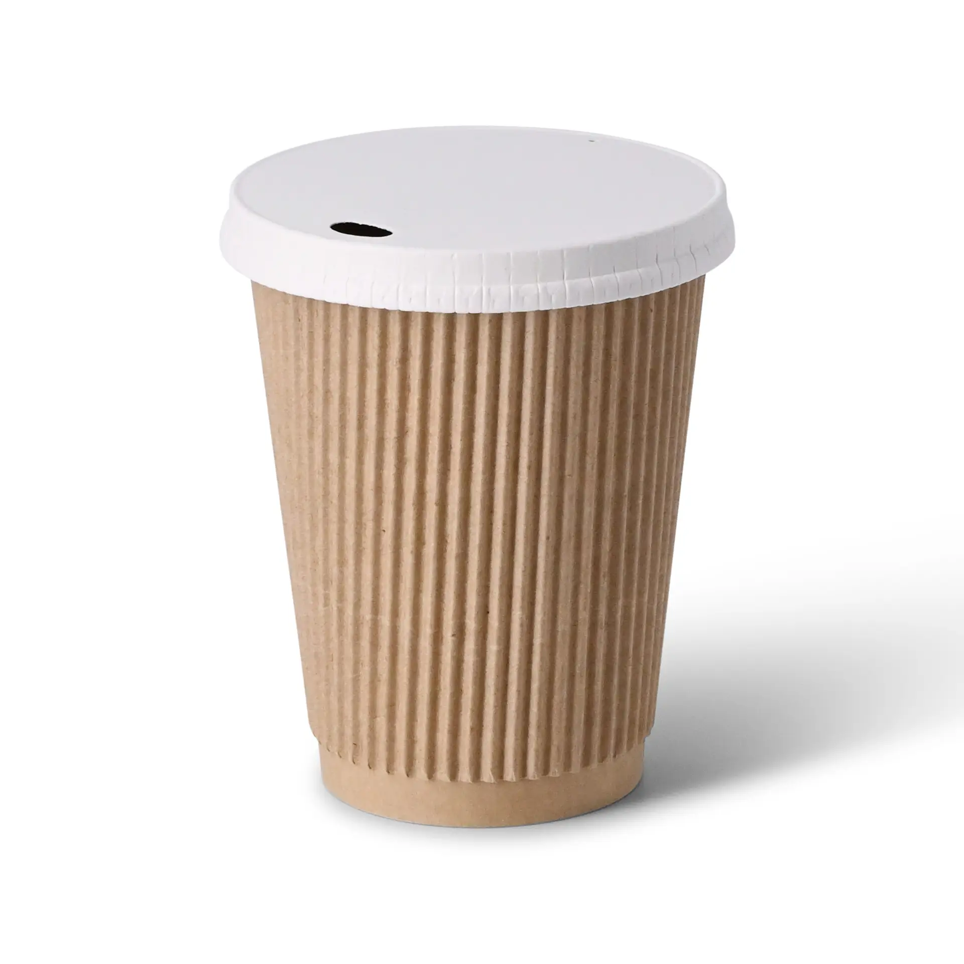 12 oz Takeaway coffee cups / Ripple cups, Ø 90 mm, kraft dhd048531-riffelbecher-kaffee-to-go-becher-300-ml-12-oz-90-mm-braun-5