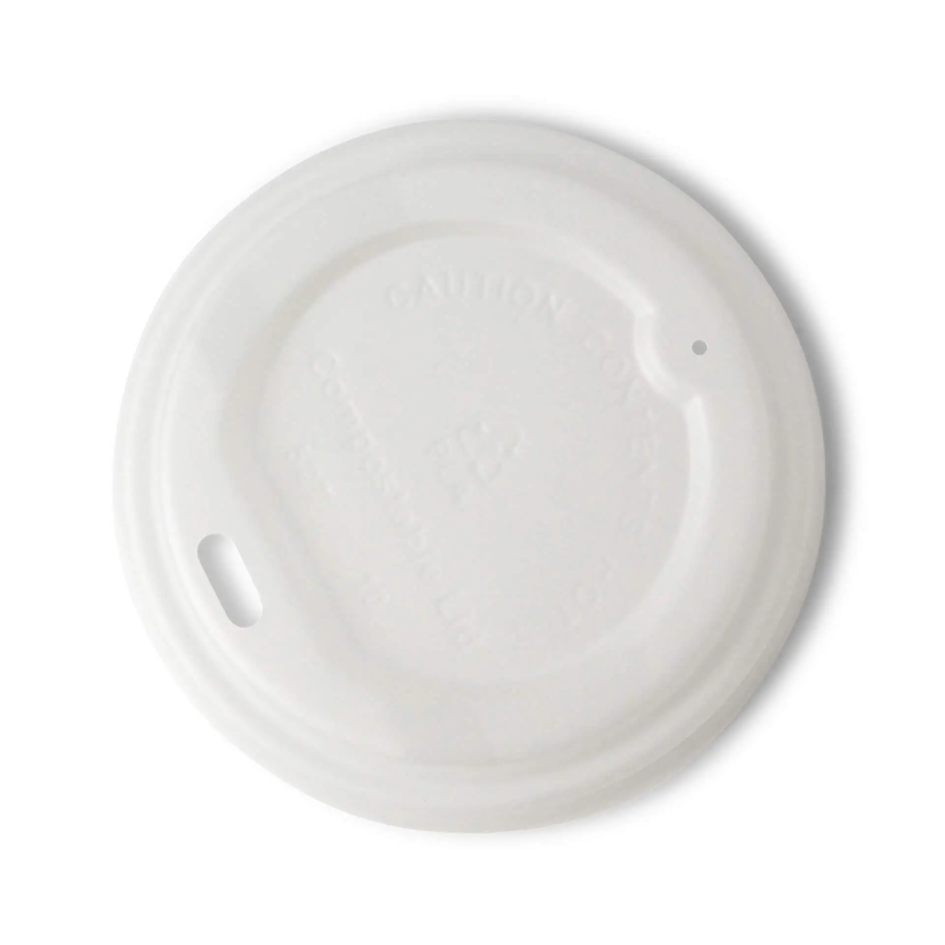 CPLA-Deckel Ø 80 mm, weiß, Trinköffnung