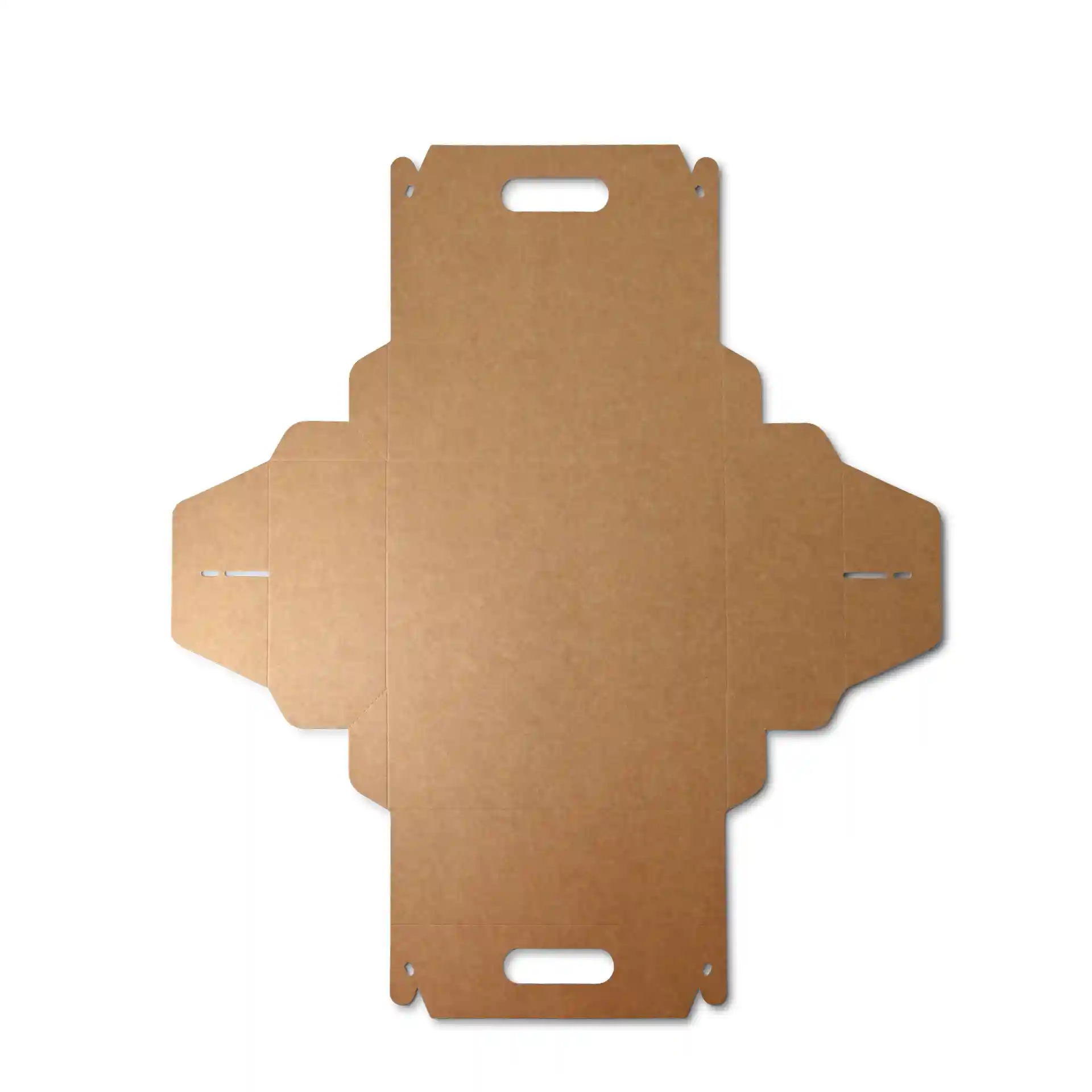 Foldable cardboard pastry box with handle, dimensions 26 x 17 x 9 cm, shown flat.