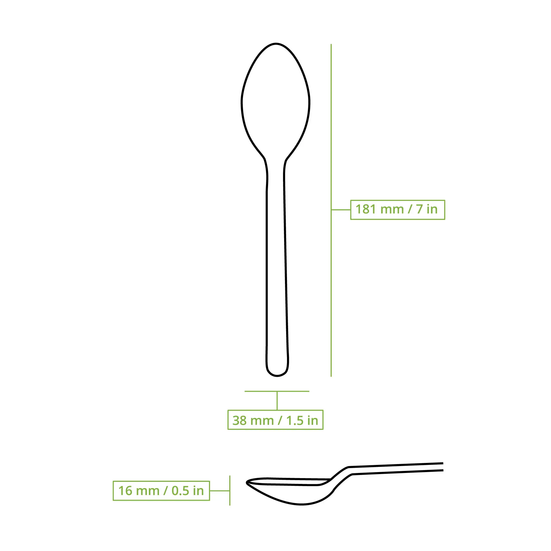 Mehrweg Löffel "merways Cutlery" 18 cm, Pfeffer / grau Mehrweg Löffel "merways Cutlery" 18 cm, Pfeffer / grau