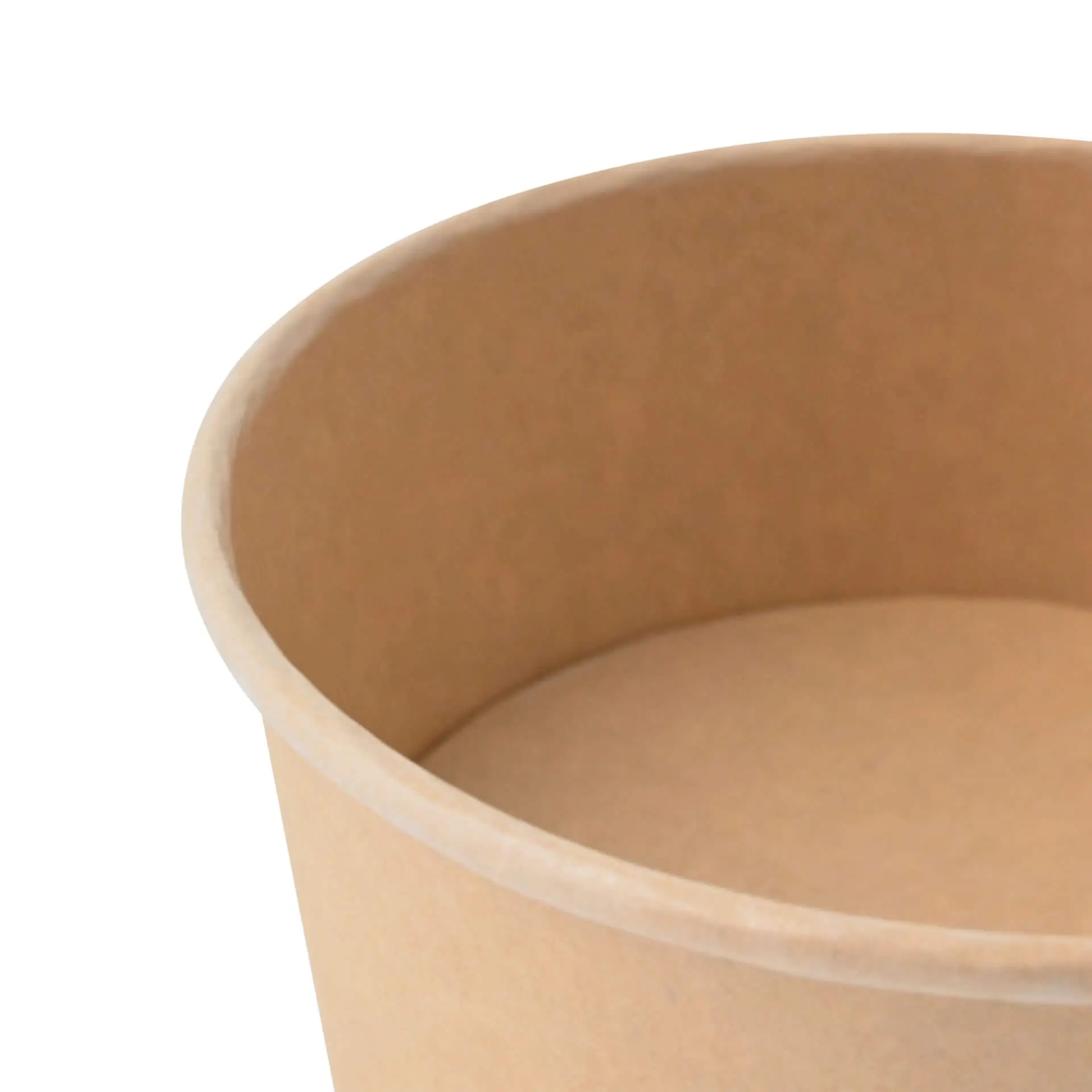 Kartonschale / Salatschale (Premium) 650 ml, Ø 150 mm, braun, rund, bio-beschichtet