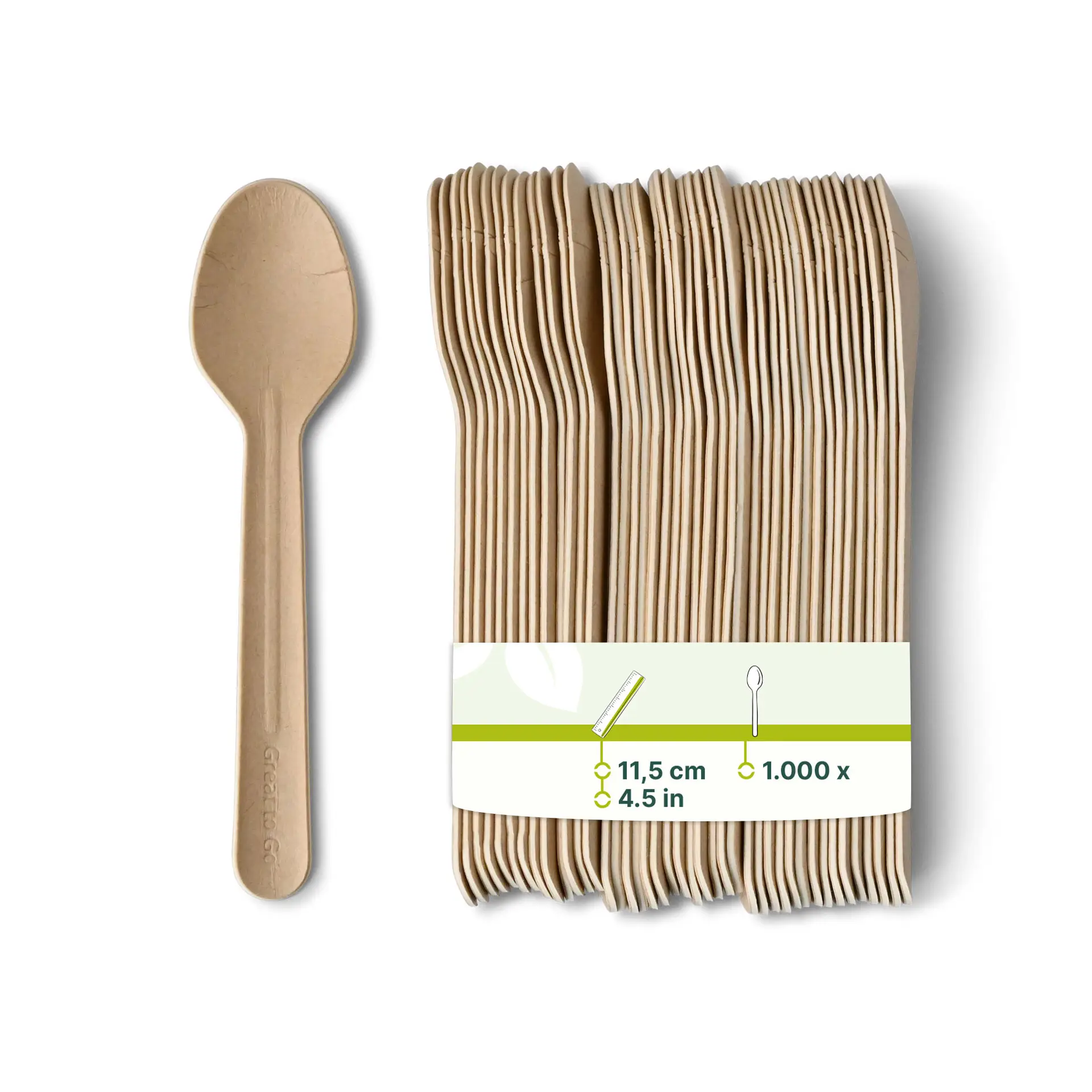 Teelöffel aus Papier 11,5 cm, braun Teelöffel aus Papier 11,5 cm, braun