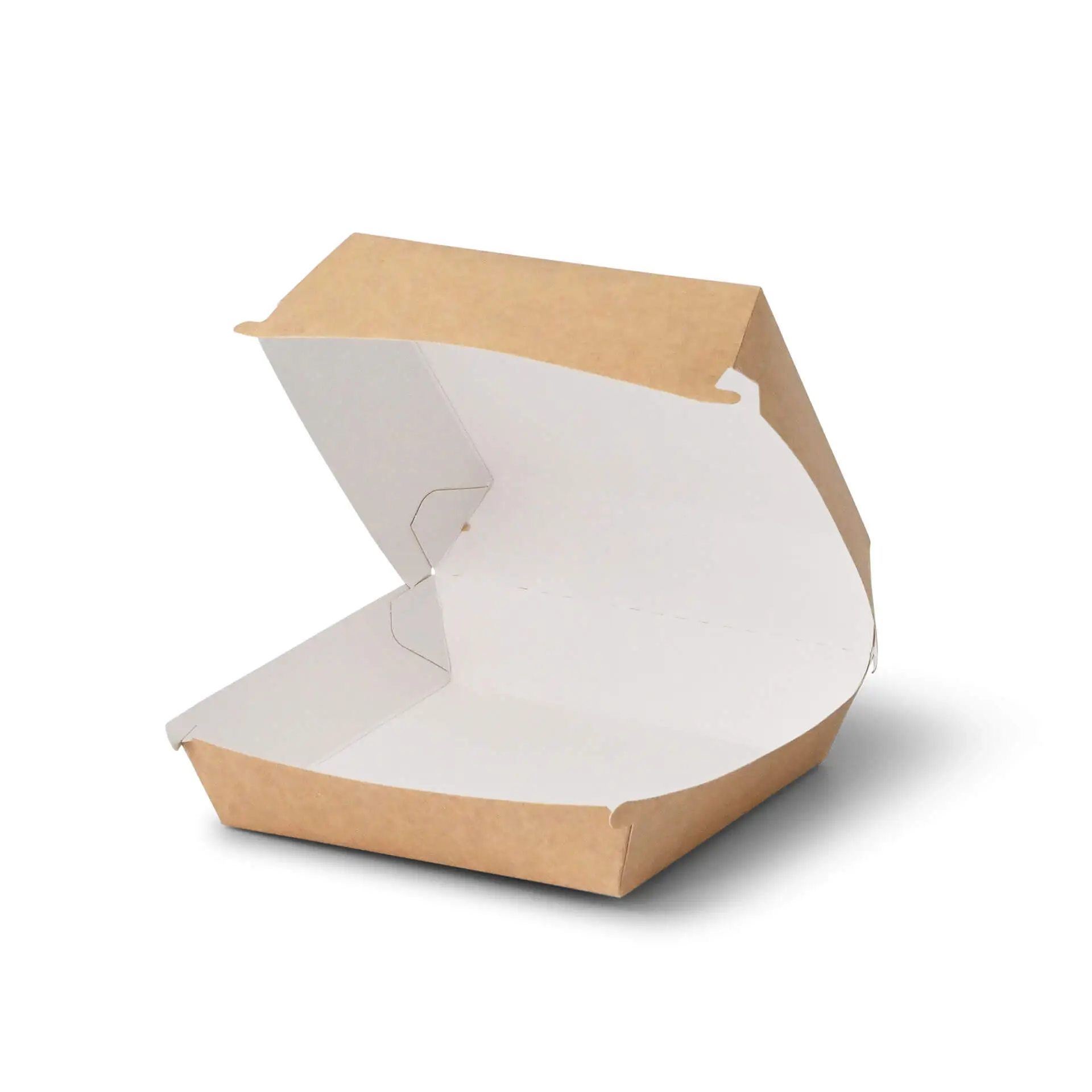 Burgerboxen 14,5 x 14,5 x 8 cm, braun-weiß