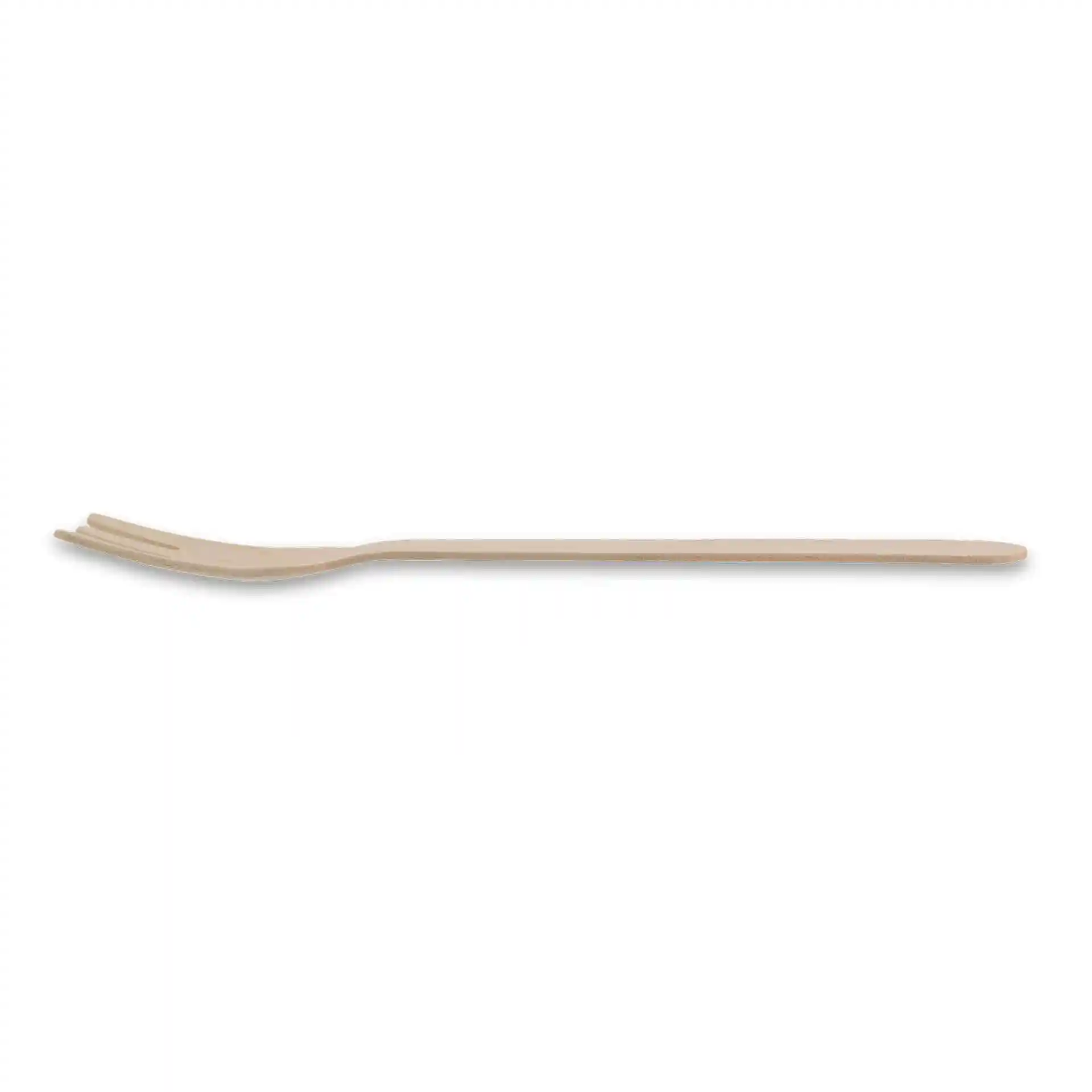 Holzgabel für Kuchen, 14 cm lang, braune Farbe, aus Holz mit biologisch beschichtetem Finish.