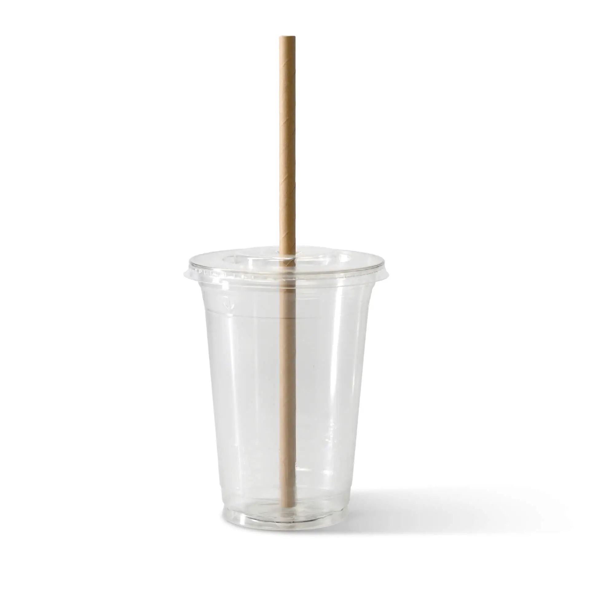 Trinkhalme Jumbo aus Papier 23 cm, Ø 0,8 cm, braun