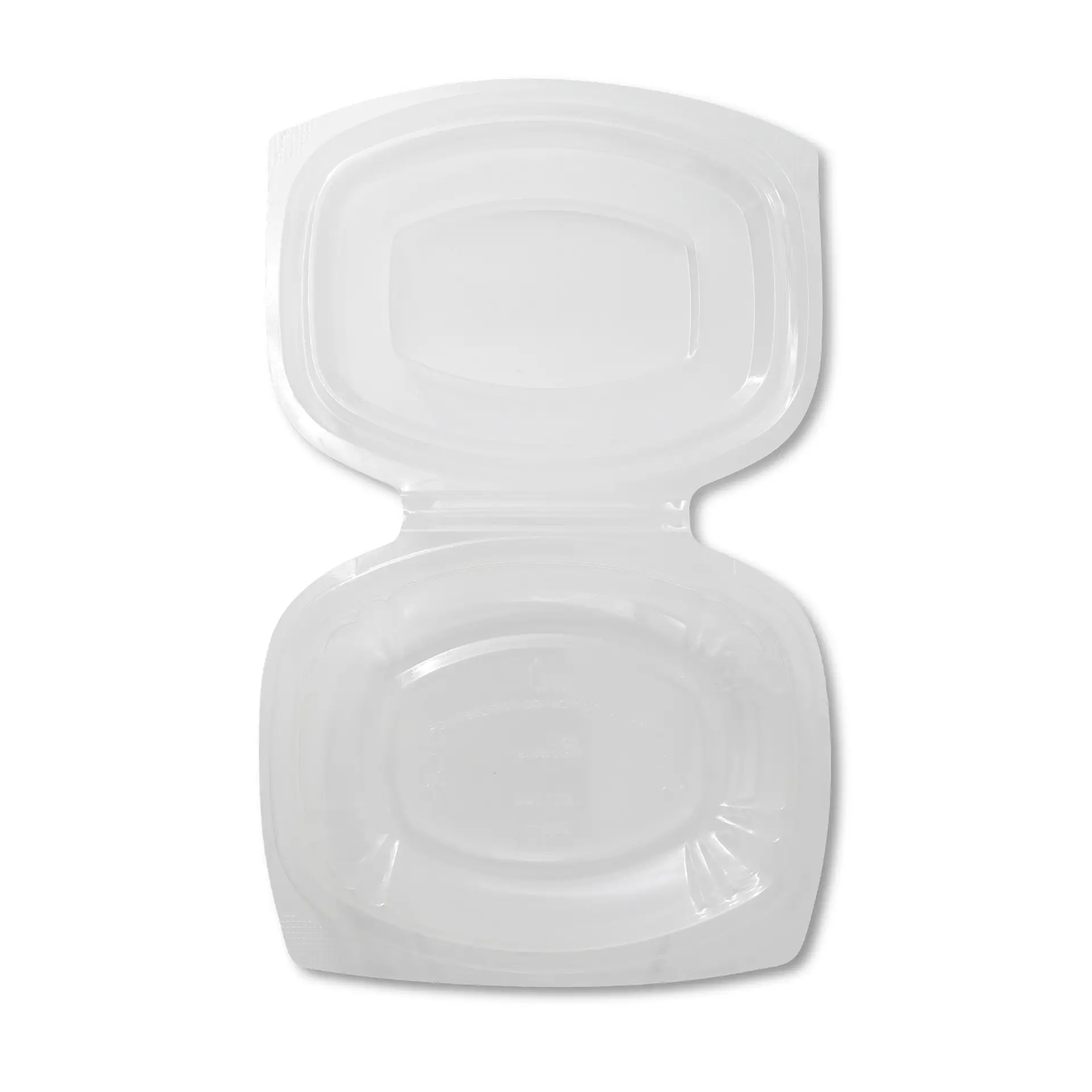 PLA-Feinkost-Schalen 250 ml, Klappdeckel, rechteckig