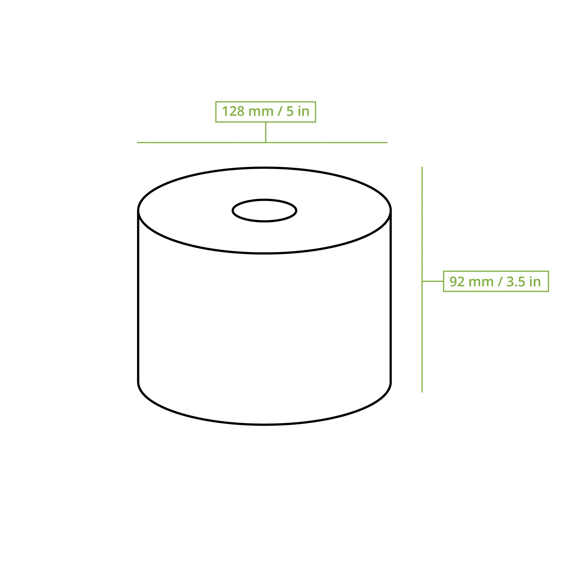 Toilettenpapier aus recyceltem Papier, 2-lagig, 500 Blatt