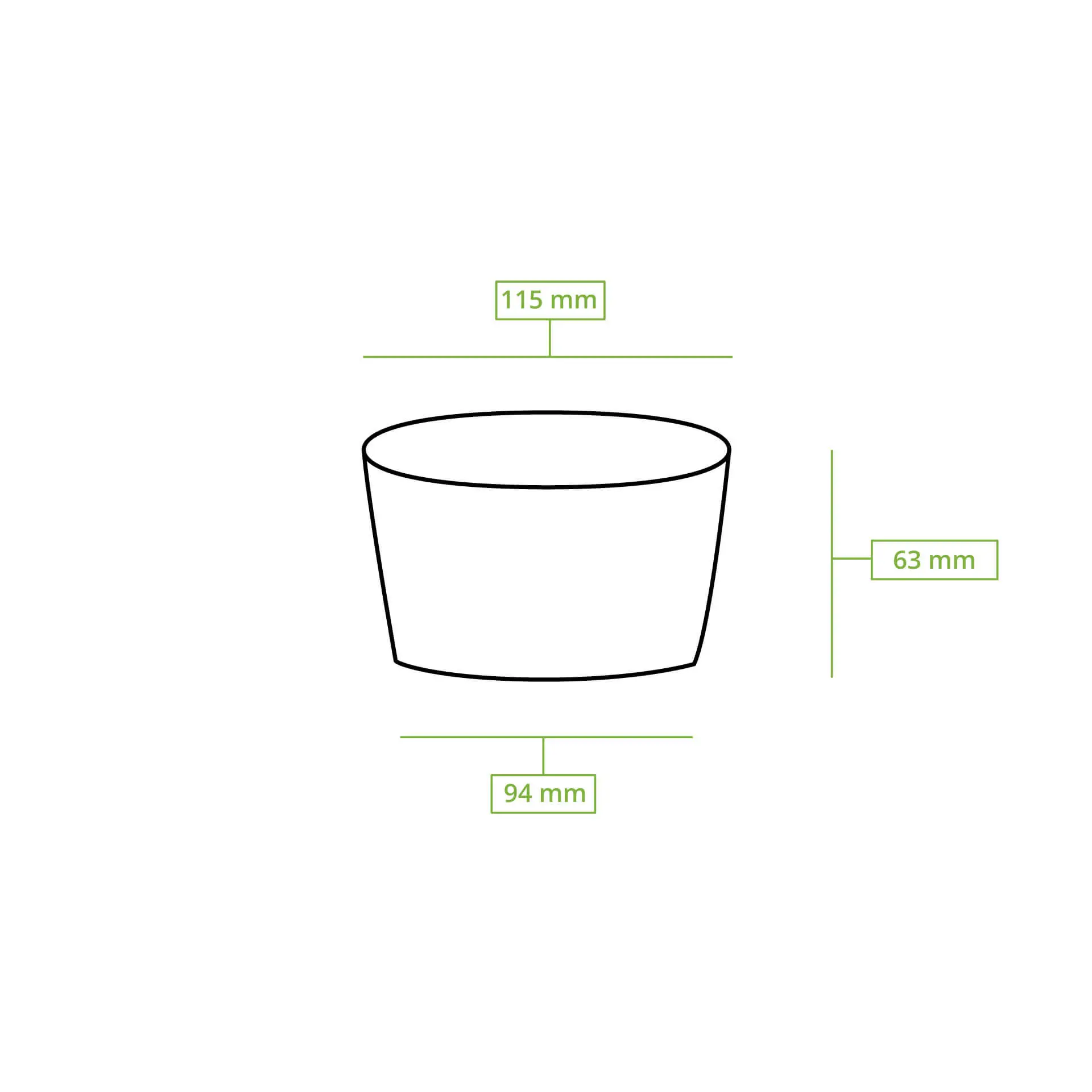 12 oz Cardboard Soup Container (eco-friendly coating), Ø 115 mm, "EcoUp©"-icons