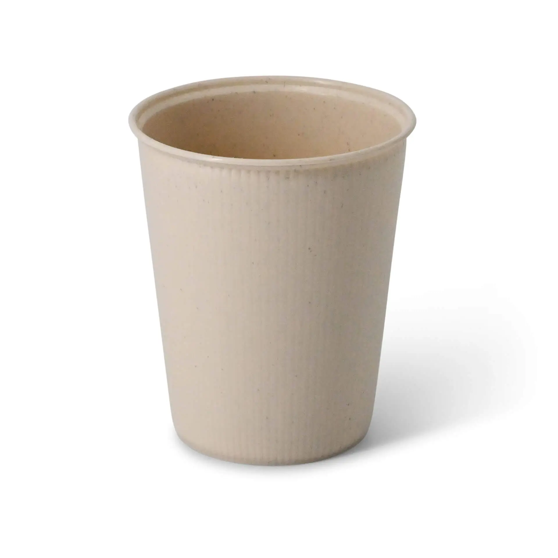 Reusable coffee cups, 8 oz, Ø 80 mm, creamy white dhd04700-mehrweg-riffelbecher-250-ml-10-oz-80-mm-creme-weiss-1