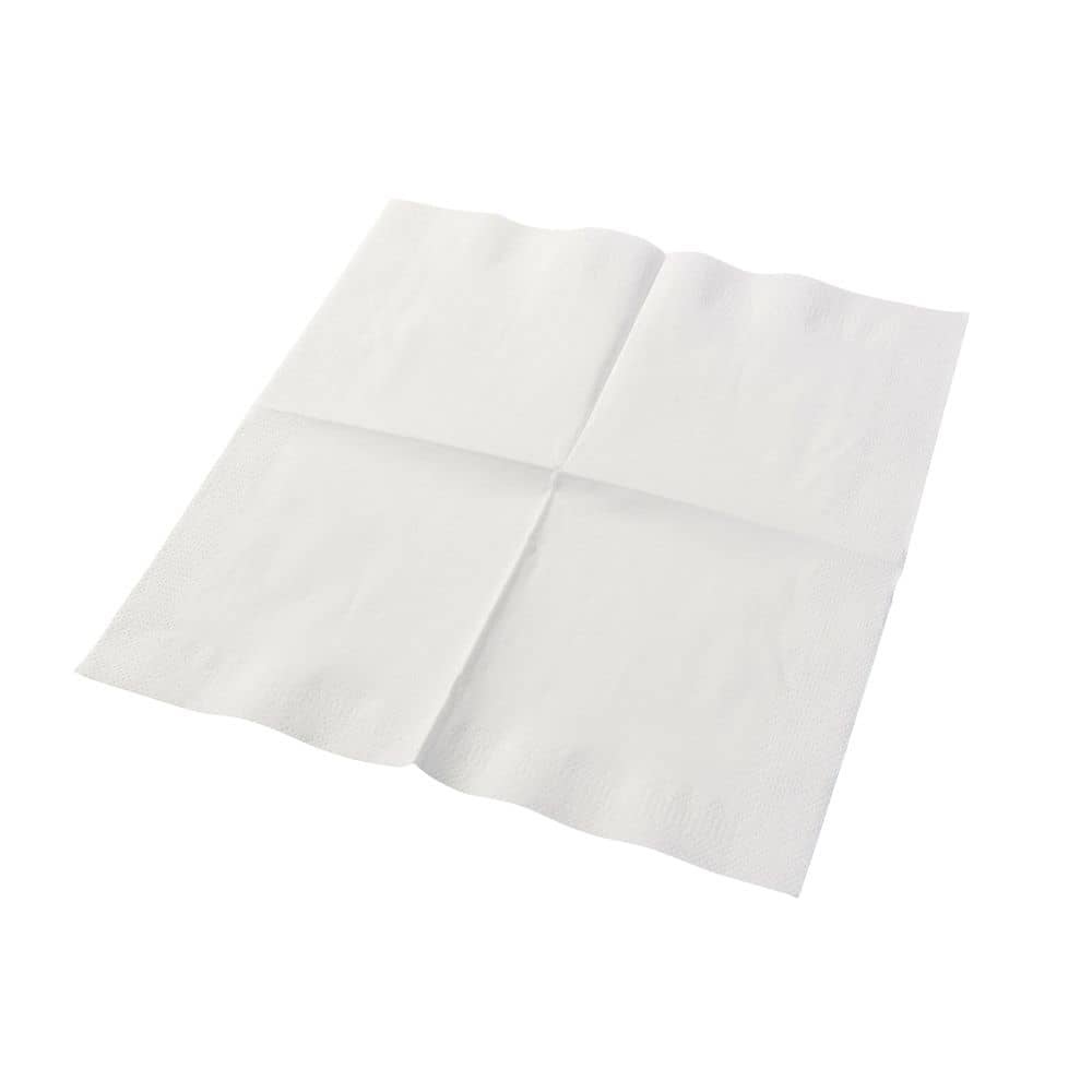 Papier-Cocktail-Servietten 24 x 24 cm, 2-lagig, ¼ Falz, weiß