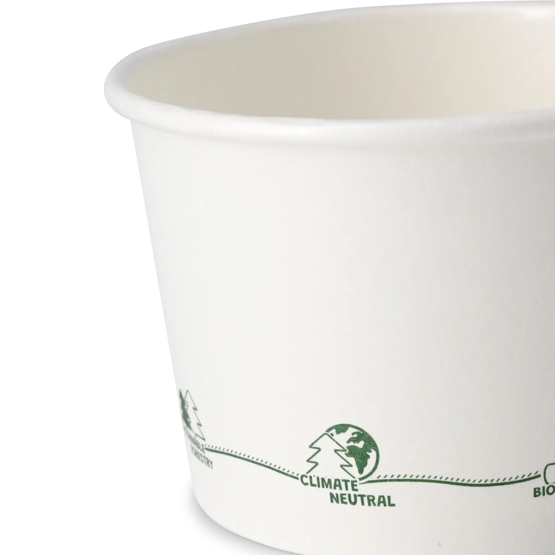 8 oz Cardboard Soup Cup (eco-friendly coating), Ø 90 mm, "EcoUp©"-Icons