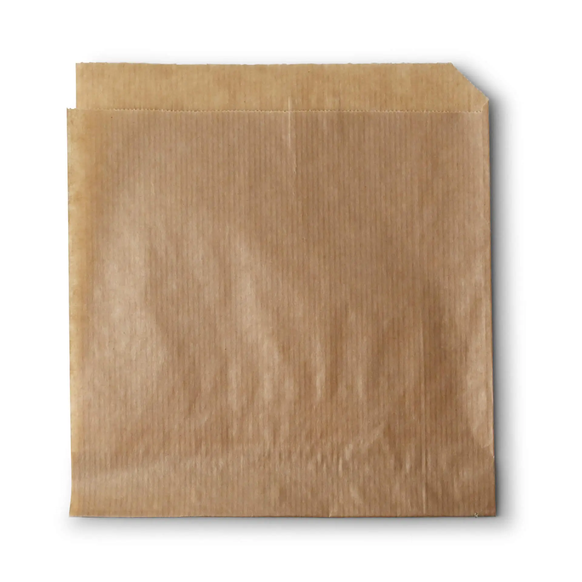 Paper snack bags 15 x 16 cm, brown, 2 sides open