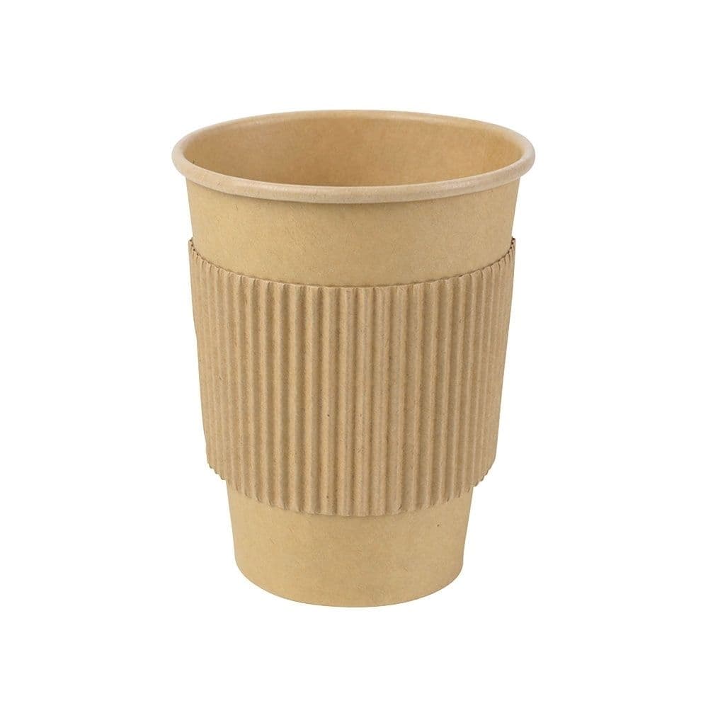 Karton-Bechermanschetten für 200 ml Pappbecher, braun