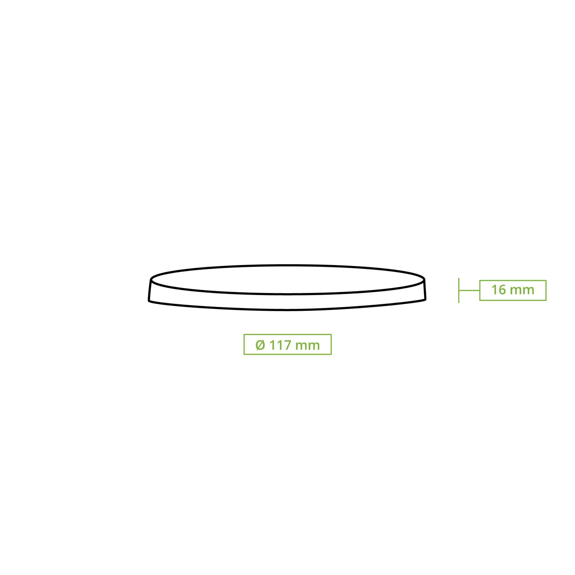 Karton-Membran-Deckel (bio-beschichtet) Ø 115 mm, weiß