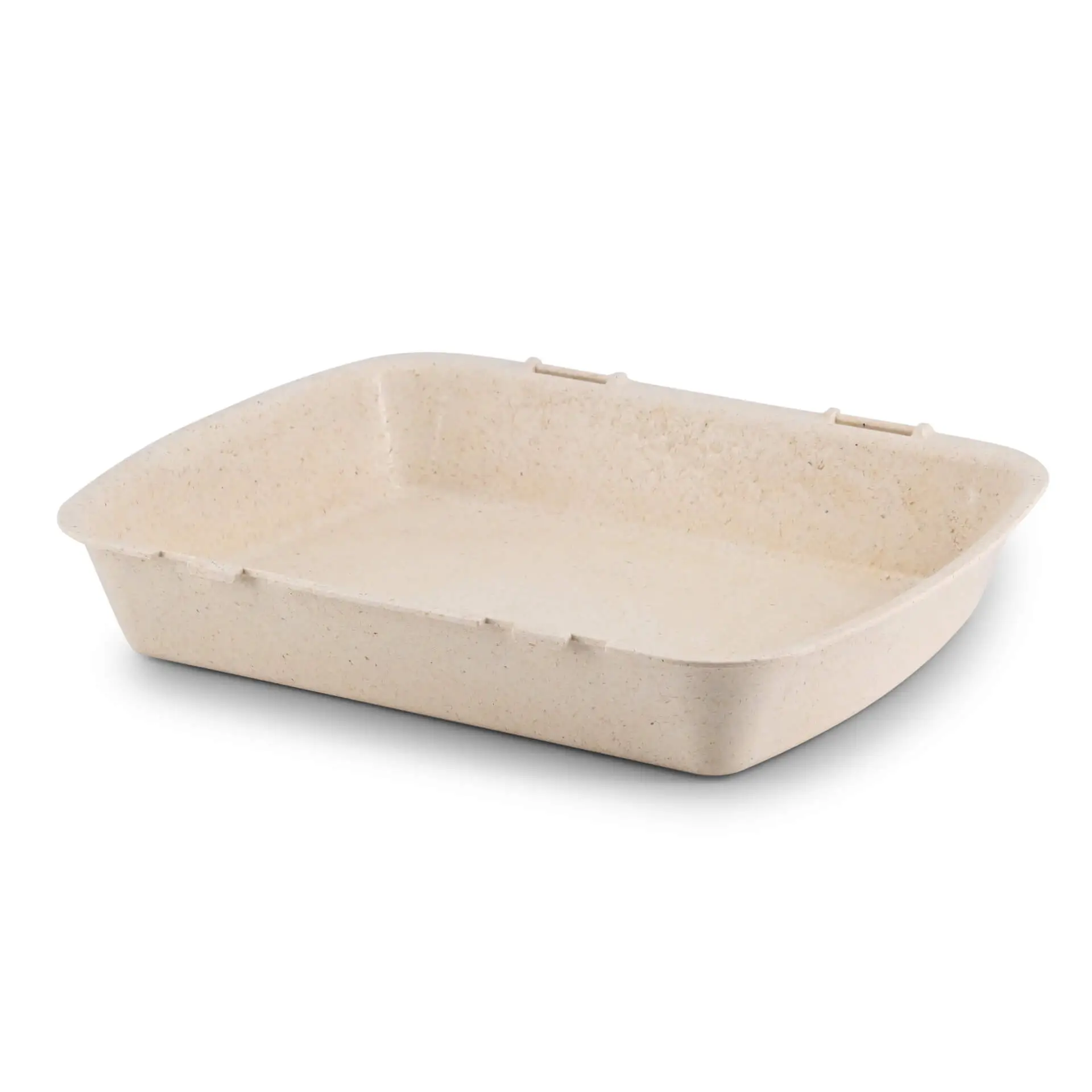 | 2 FÜR 1 | Mehrweg Menübehälter "merways-Box" 24,5 x 20 x 4,5 cm, HP4, Cashew / creme-weiß