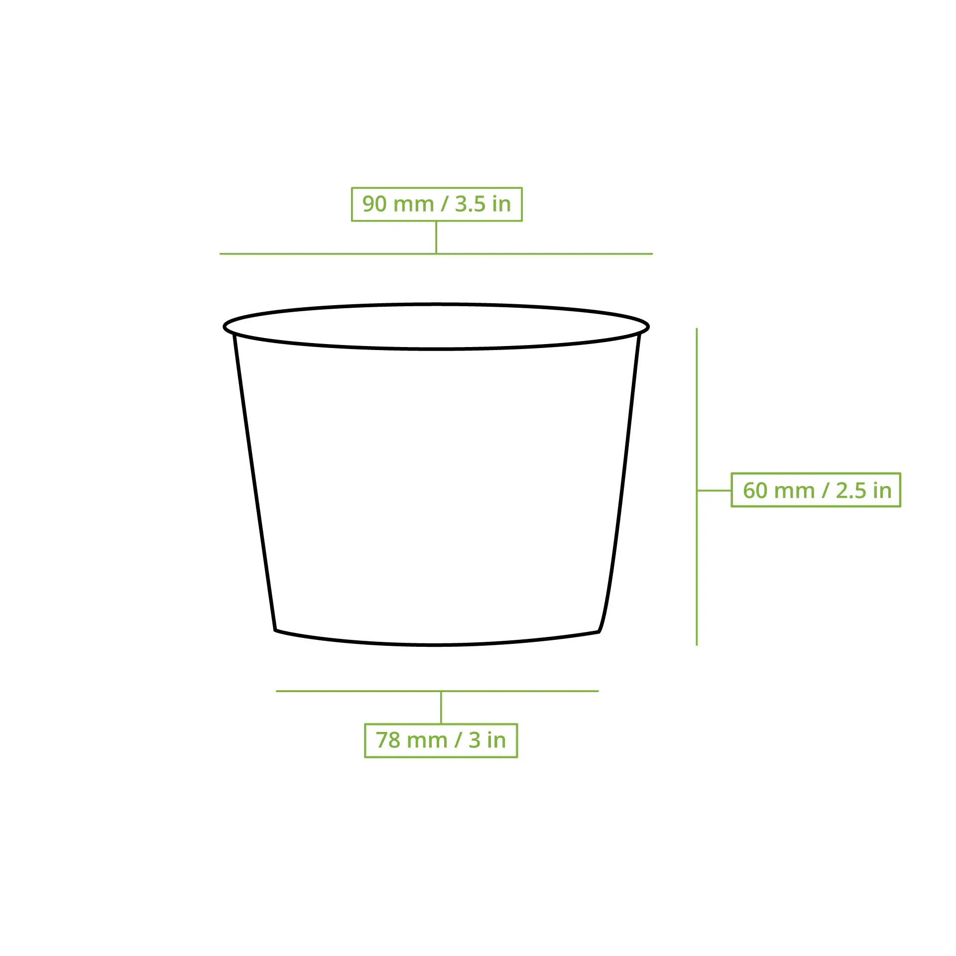 8 oz Cardboard Soup Cup (eco-friendly coating), Ø 90 mm, white