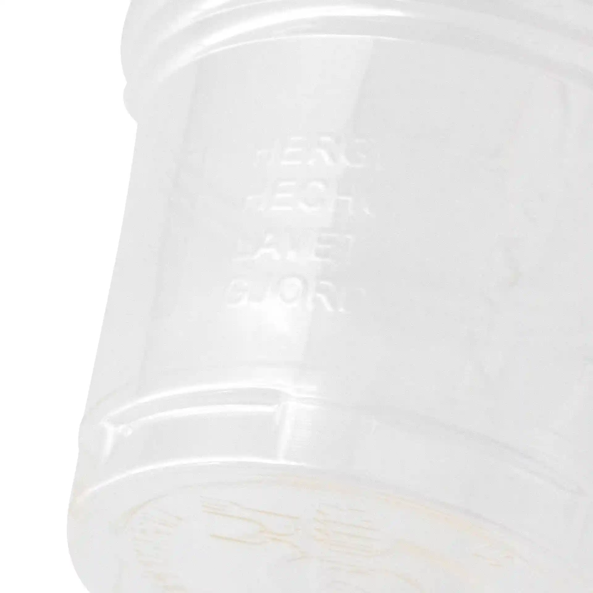 Transparenter 10 oz Becher aus PLA, mit einer Höhe von 110 mm und einem Durchmesser von 77 mm.