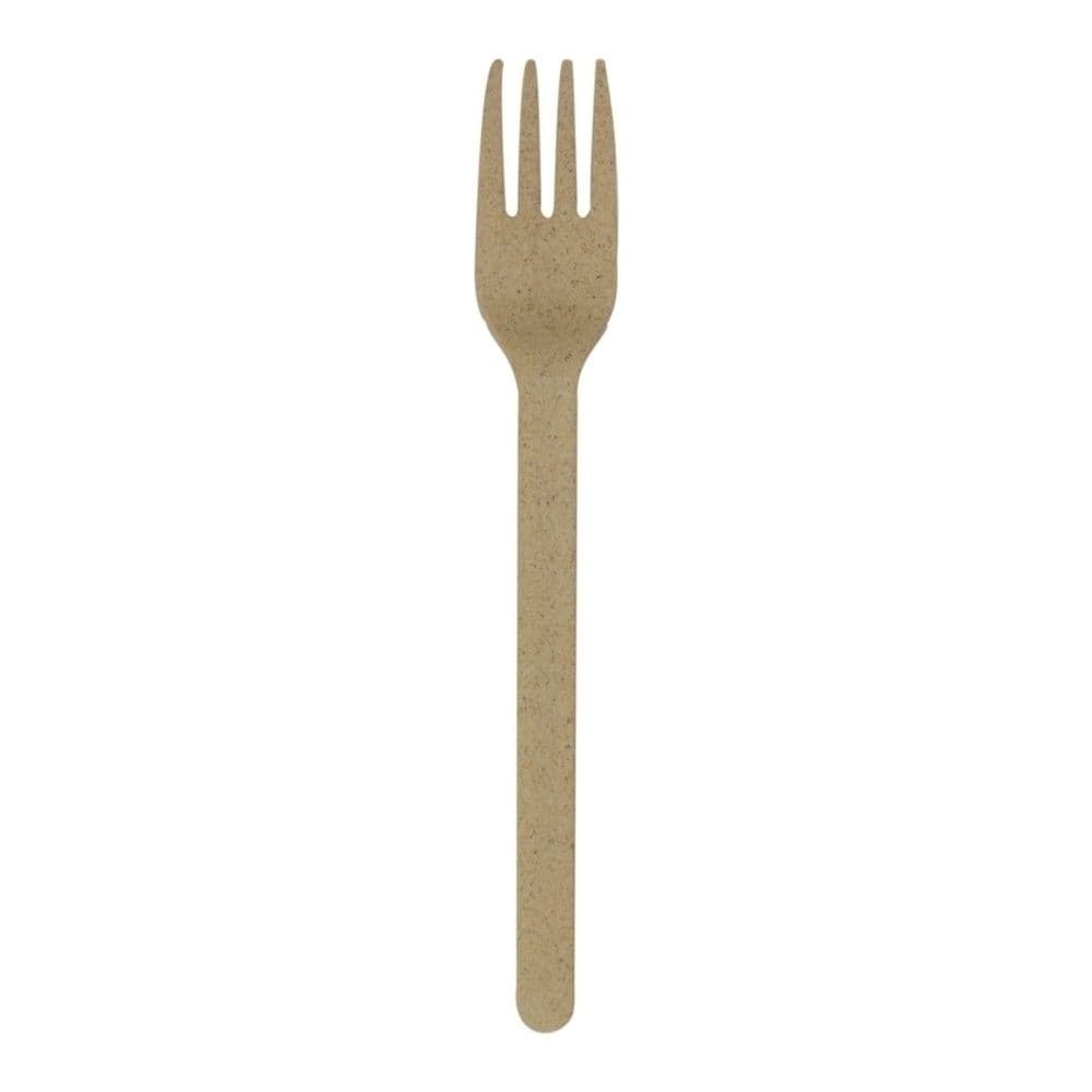 Mehrweg-Gabeln "Häppy Cutlery" 18 cm, natur