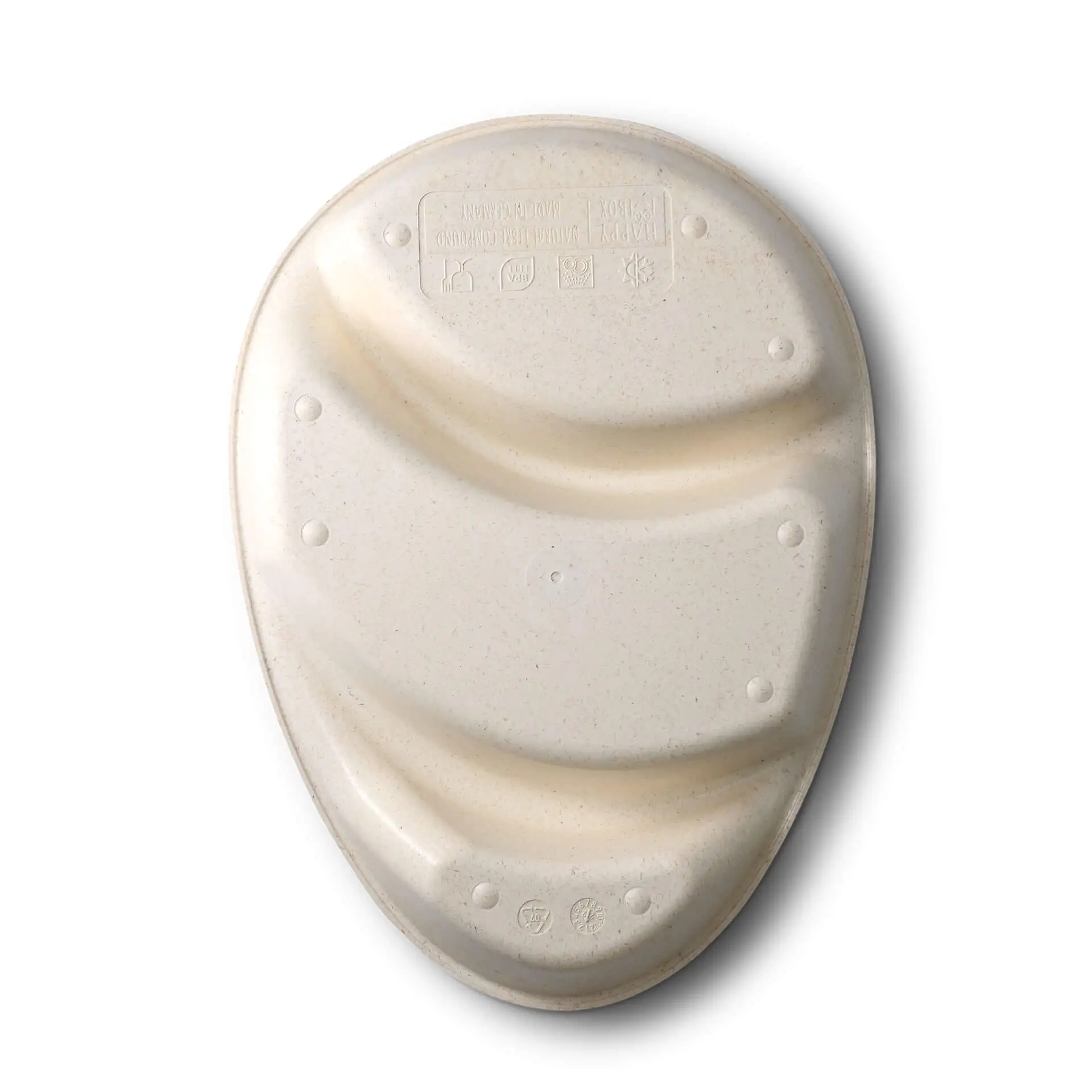 | 2 FOR 1 | Reusable menu-plates "merways Plate" 27,5 x 20 x 3,5 cm, 3 compartments, tear drop, cashew / creamy white