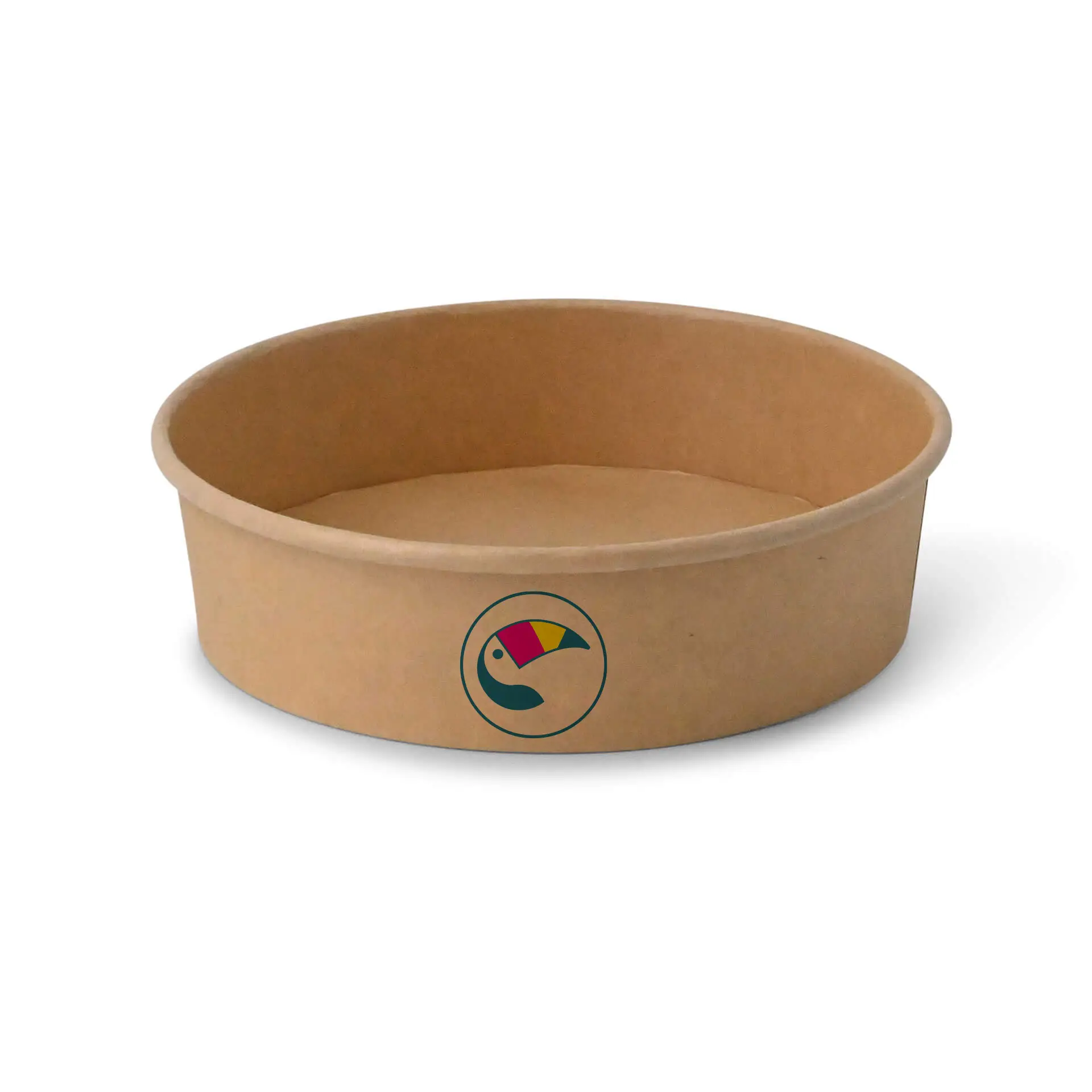 Custom salad bowls / Printed bowls, 700 ml, Ø 185 mm, brown, PE-coated