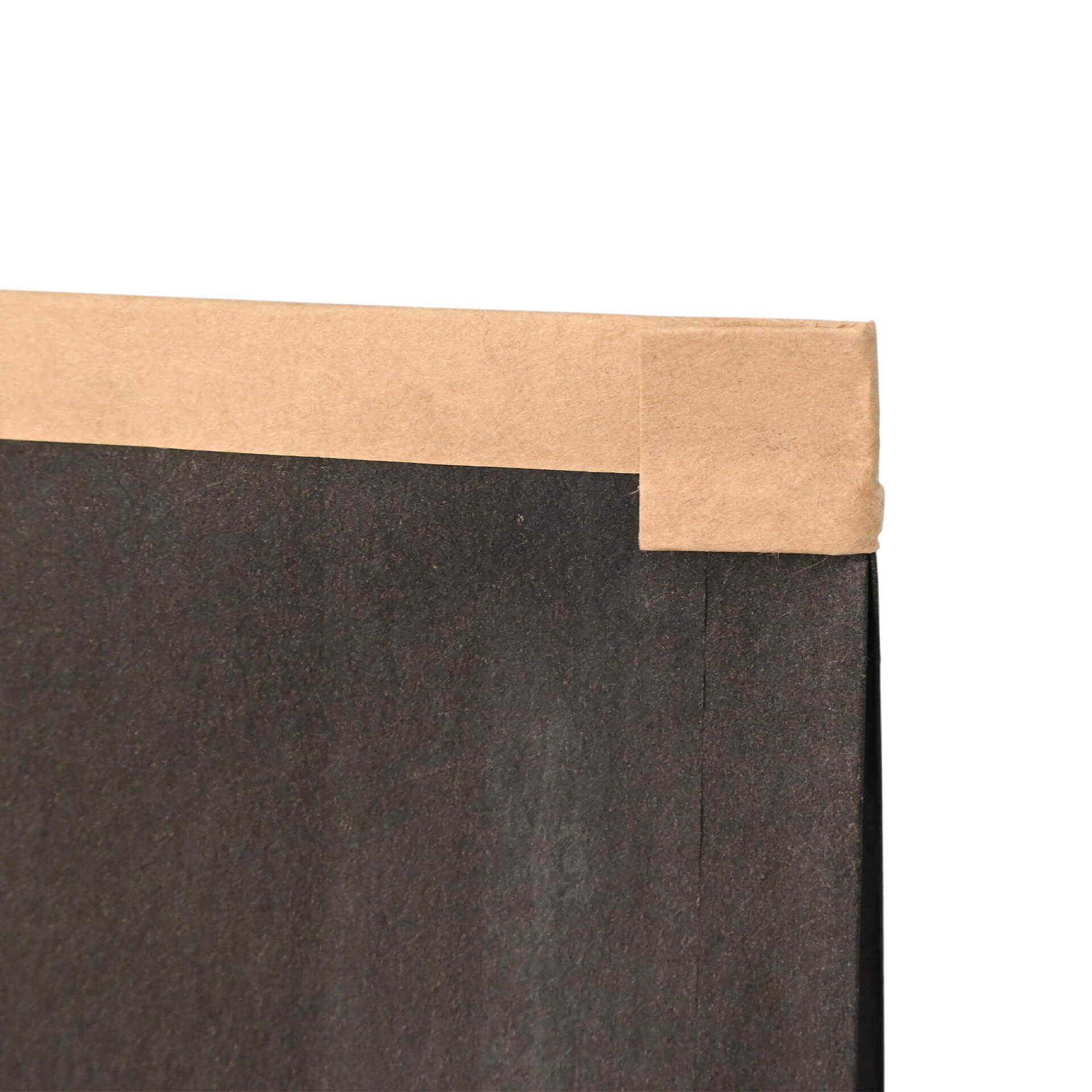 Blockbeutel M, 11,5 x 7 x 24,5 cm, PP-Folie, schwarz, Clipband, Kraftpapier