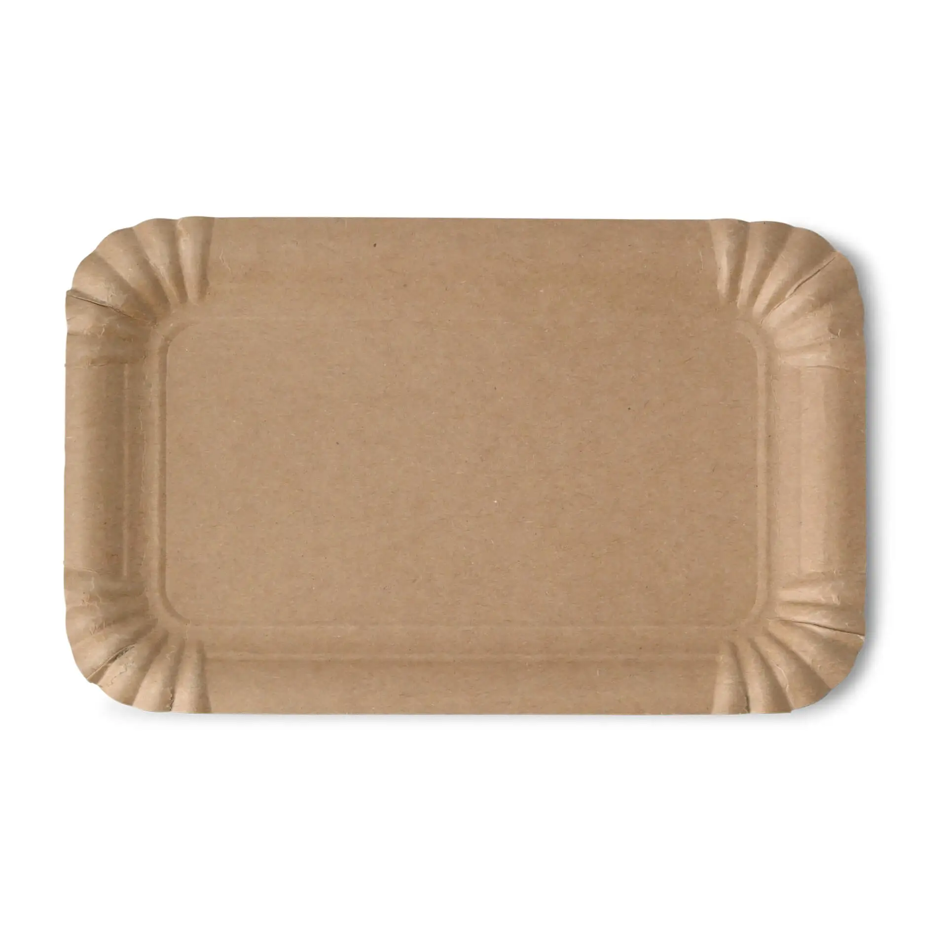 Paper plates 13 x 20 cm, kraft, rectangular Paper plates 13 x 20 cm, kraft, rectangular