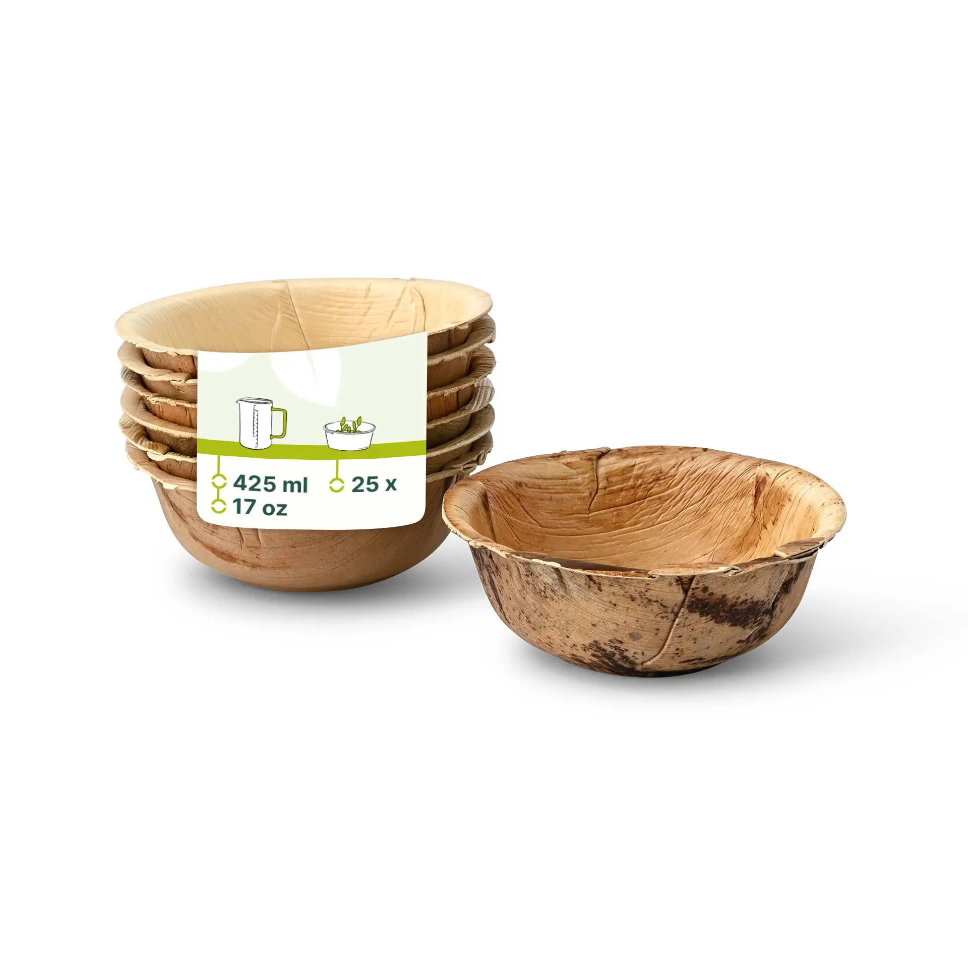 Palmblatt Schalen "Palmware®" 425 ml, rund Palmblatt Schalen "Palmware®" 425 ml, rund