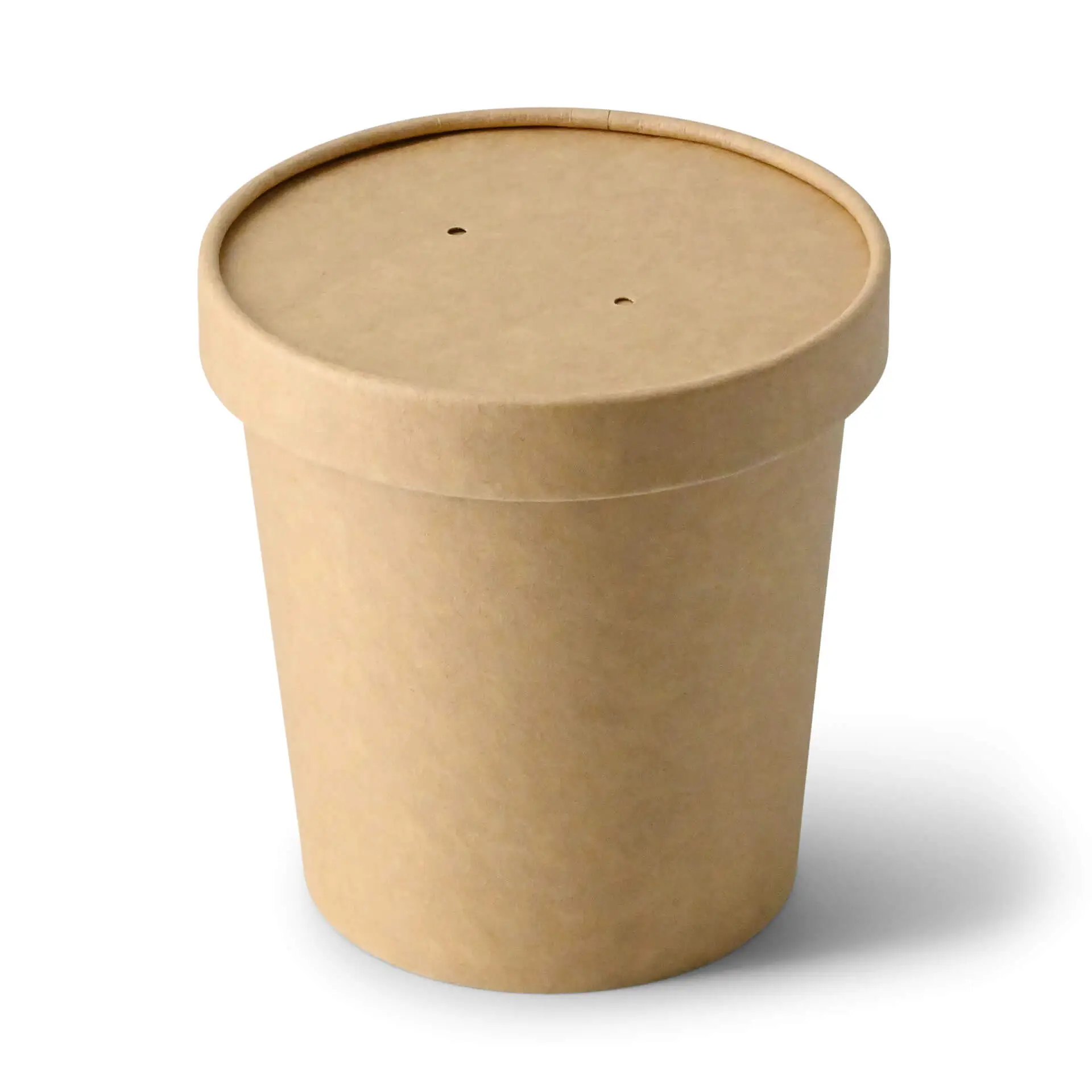 Cardboard membrane lids Ø (coated) 95 mm, brown (for soup containers)