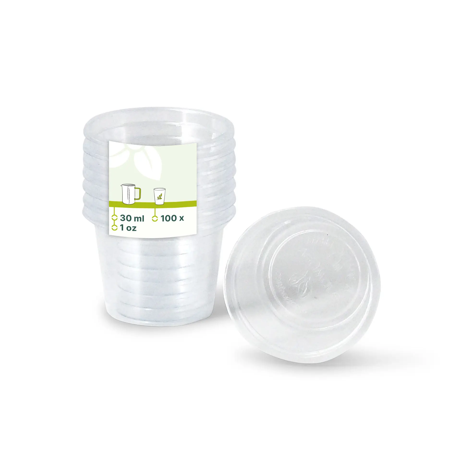 Portionsbecher aus PLA 30 ml, Ø 45 mm Portionsbecher aus PLA 30 ml, Ø 45 mm