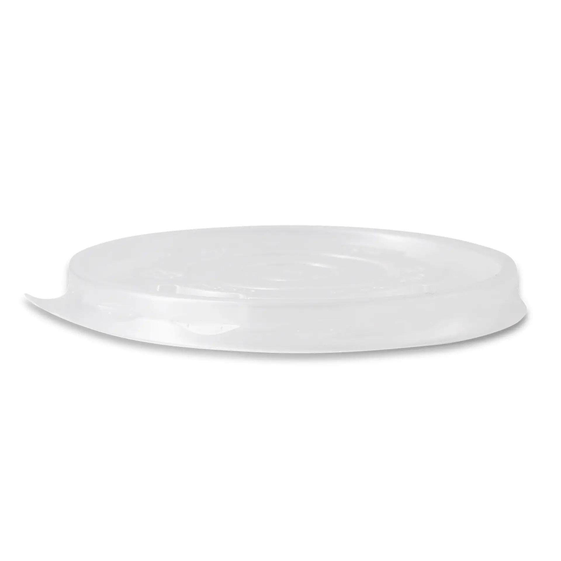Deckel für Clear Cups, flach, geschlossen mit Lasche - 95mm Deckel für Clear Cups, flach, geschlossen mit Lasche - 95mm