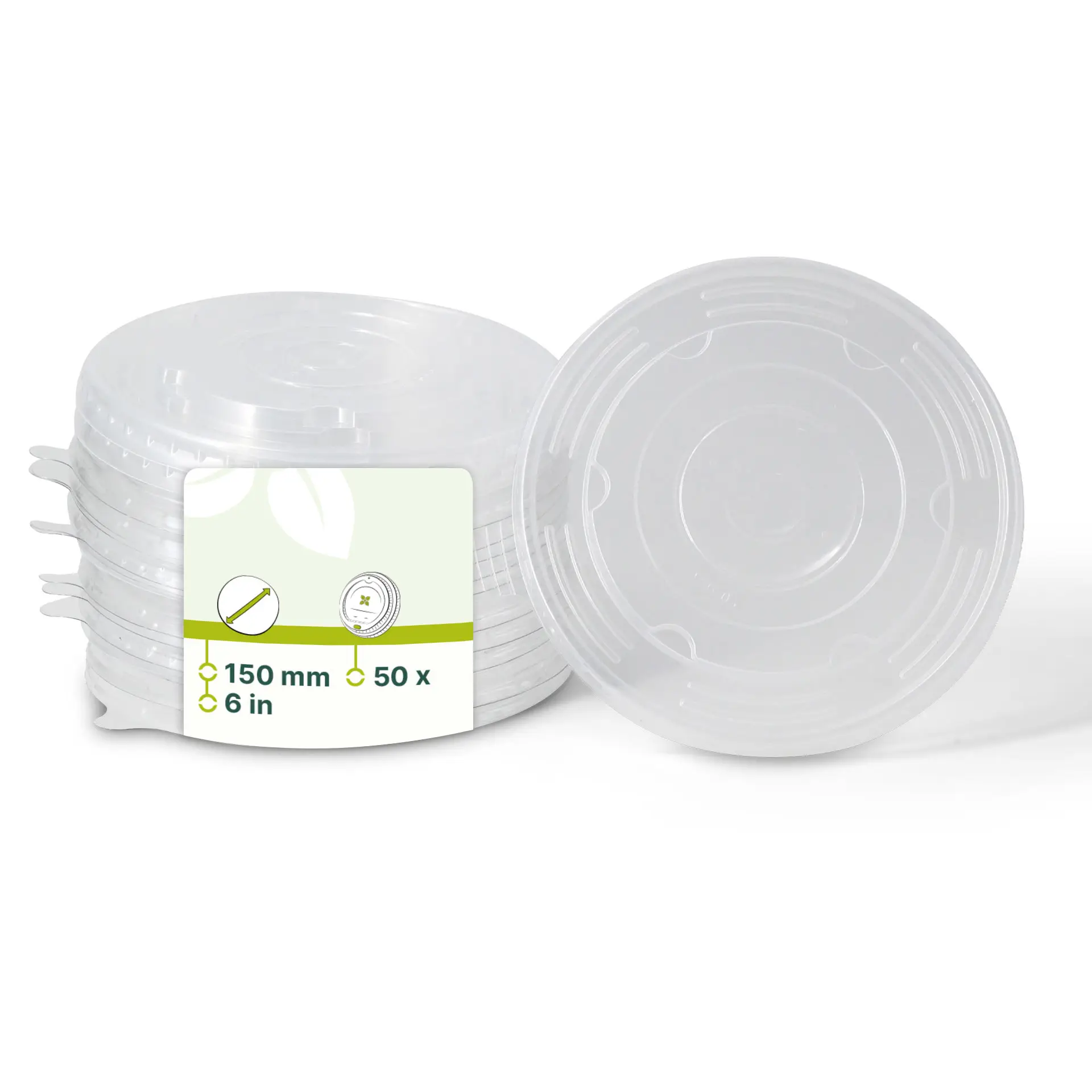 Cup lids PP Ø 150 mm, clear