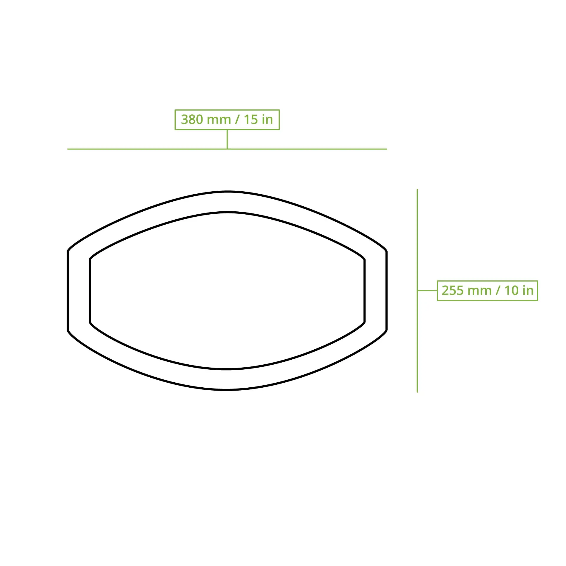 Palmblatt Tablett "Palmware®" 38 x 25.5 cm, rechteckig