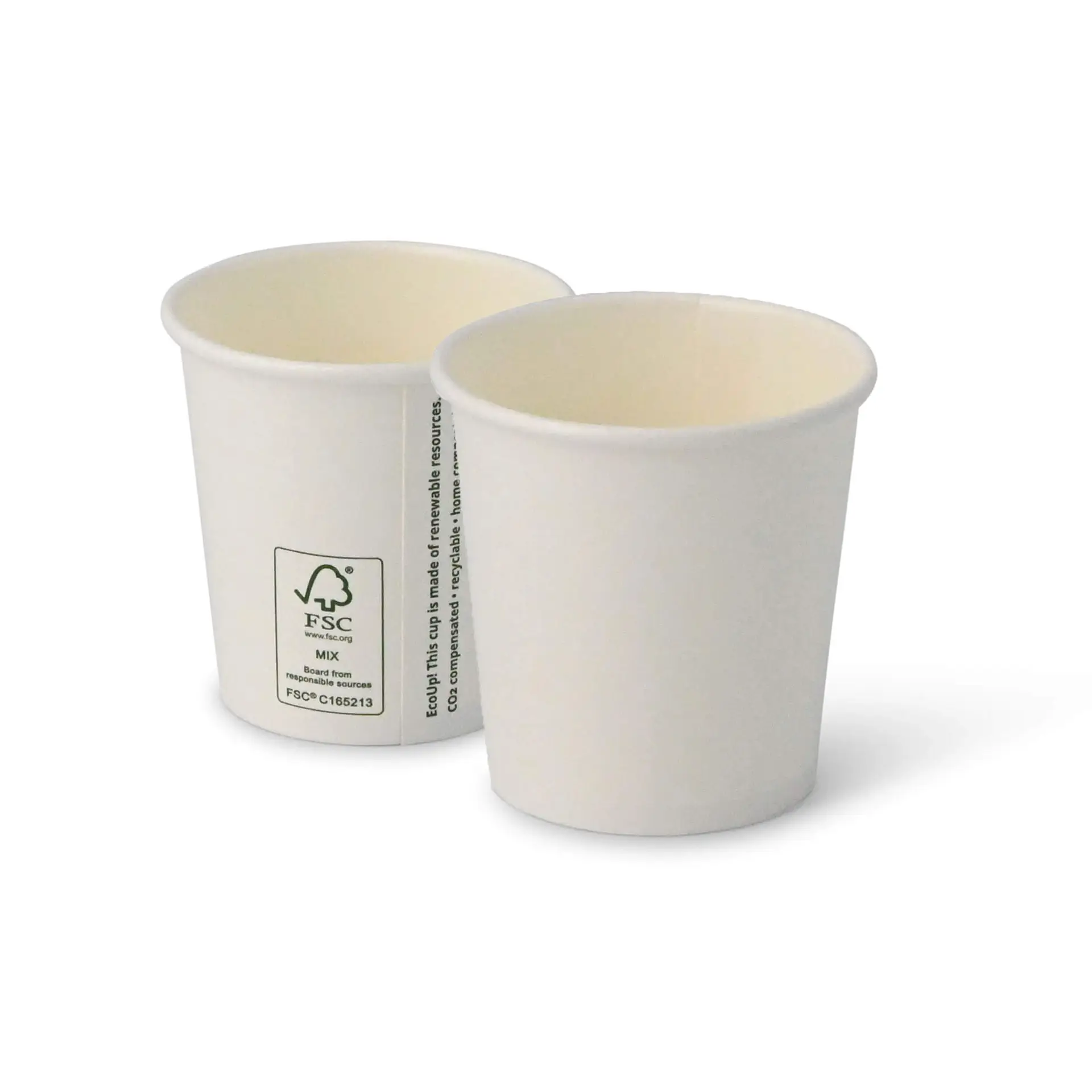 Pappbecher 100 ml / 4 oz, Ø 62 mm, weiß