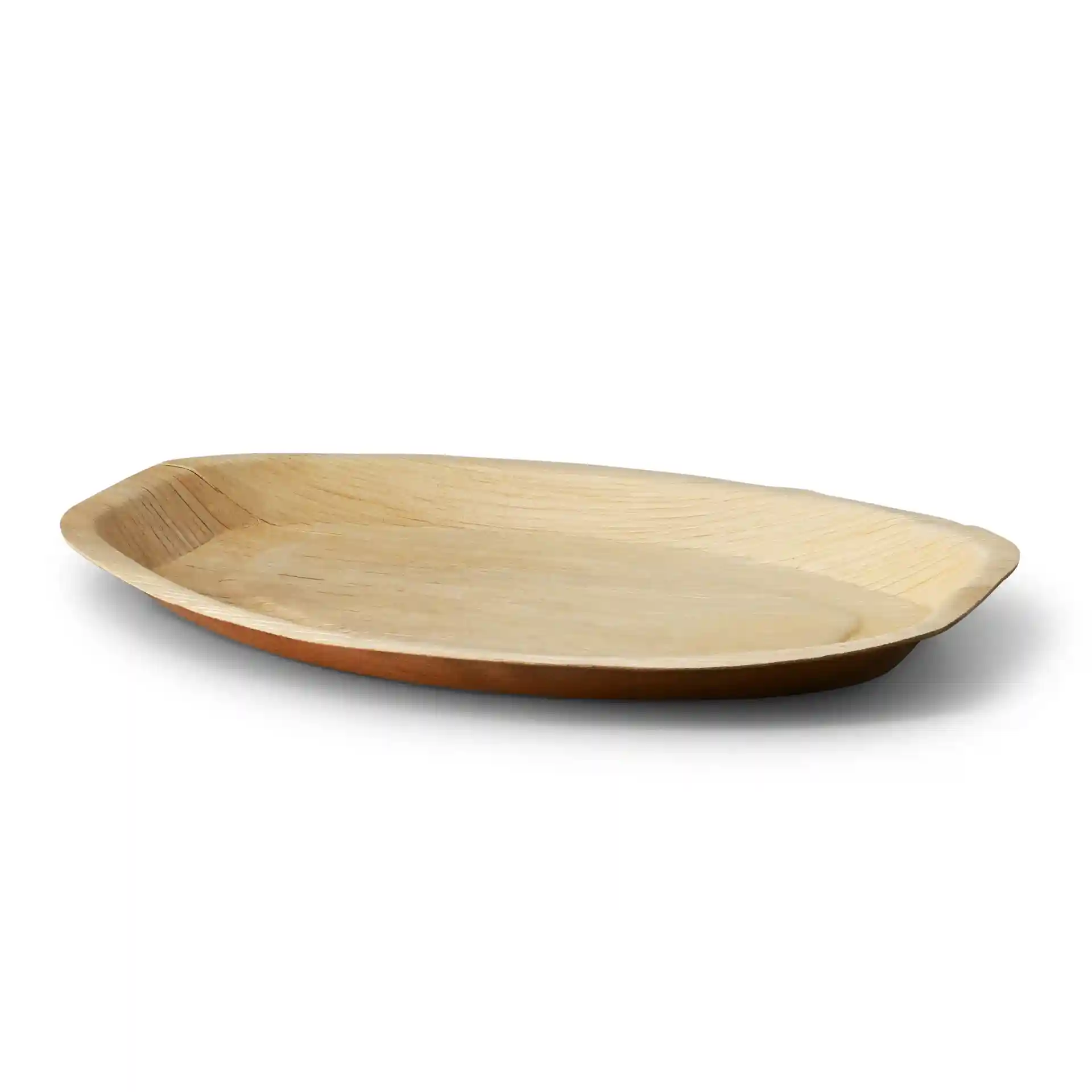 Rectangular palm leaf tray with a natural grain finish, measuring 38 x 25.5 cm.