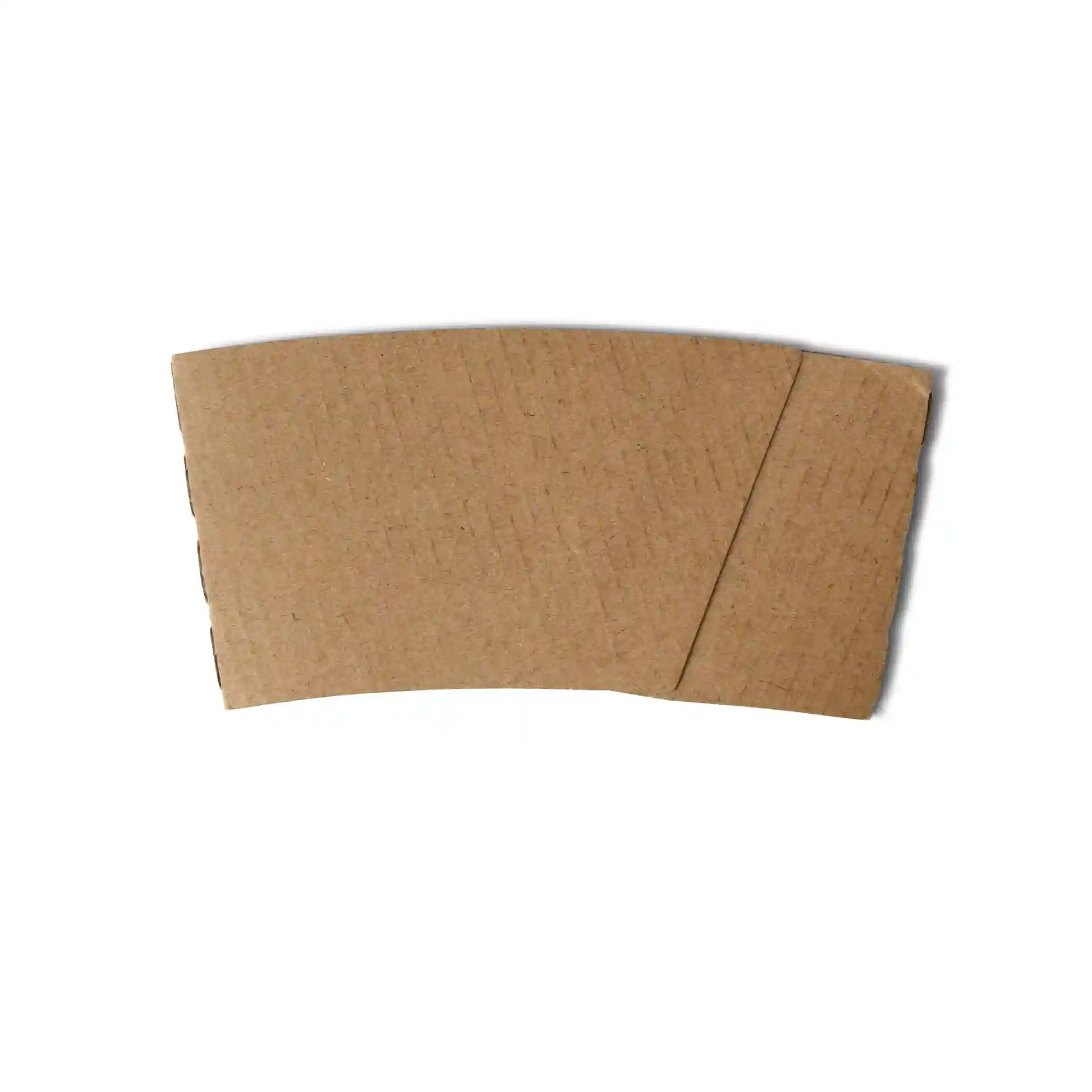 Braune Pappbecherhülsen für 300, 400 und 500 ml Papierbecher, mit geschwungener Form und sichtbarer Textur.