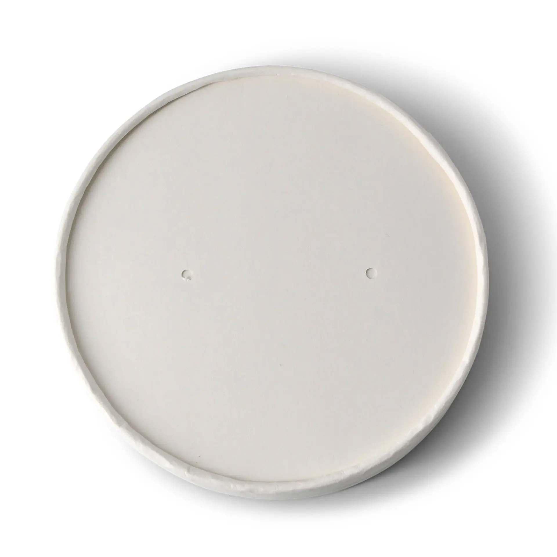 Cardboard lid with membrane (coated) Ø 185 mm, white, round (for paper bowls)