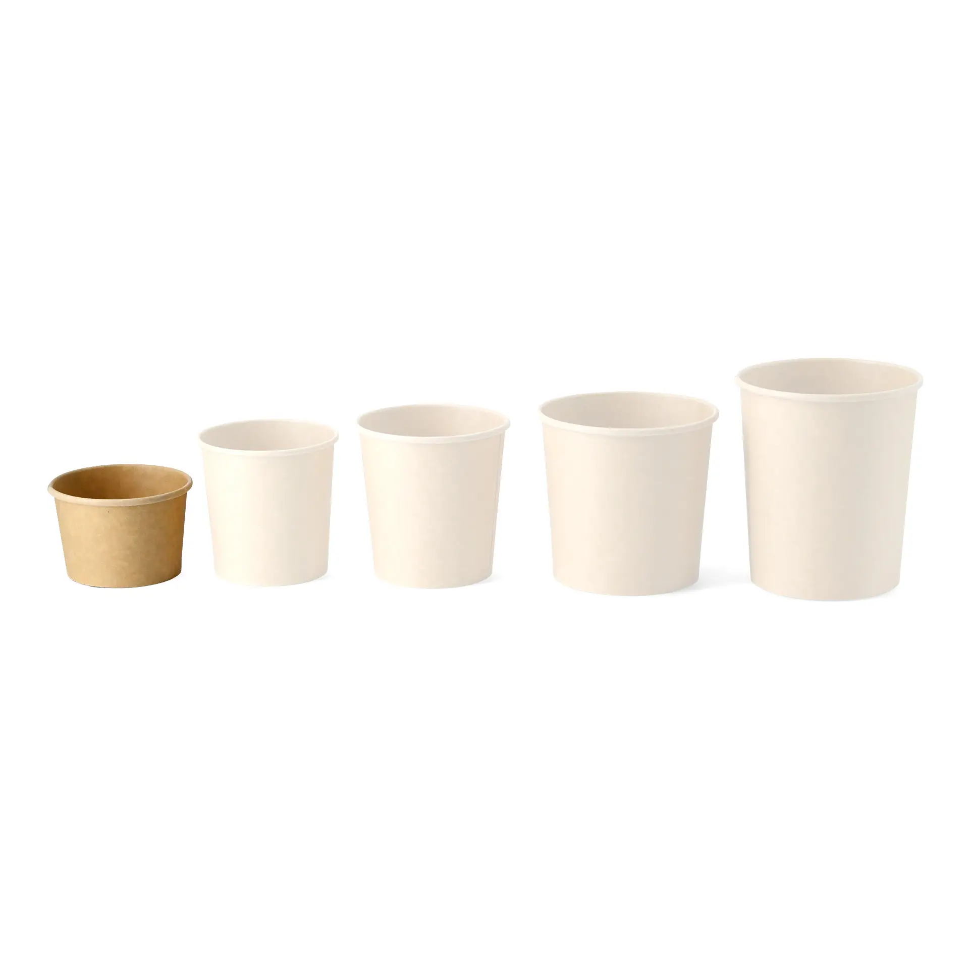 Suppenbecher to go aus Karton (Premium) 200 ml / 8 oz, Ø 90 mm, braun, bio-beschichtet
