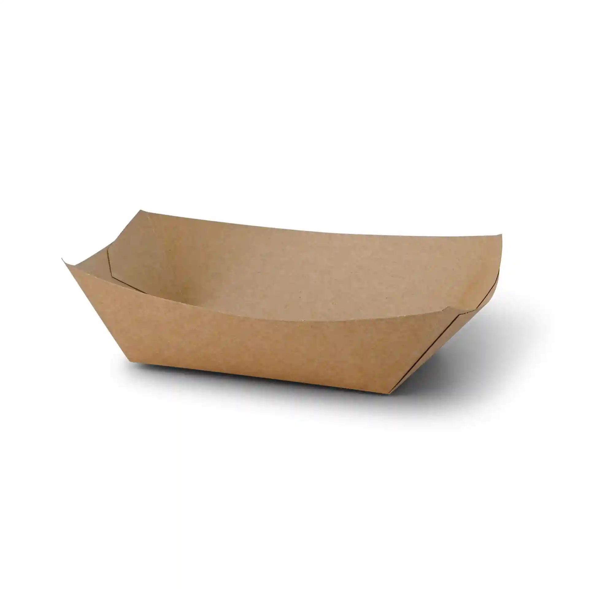 Braunes rechteckiges Pappessenblech mit einer Höhe von 50 mm und einem Volumen von 800 ml.