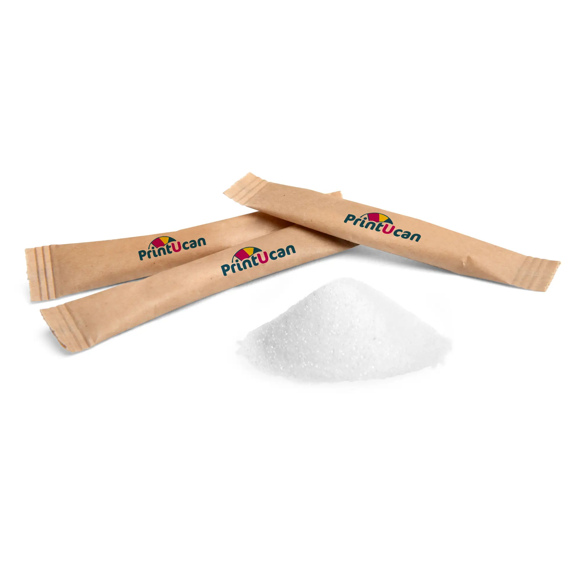 Sugar sticks with logo, white sugar Sugar sticks with logo, white sugar