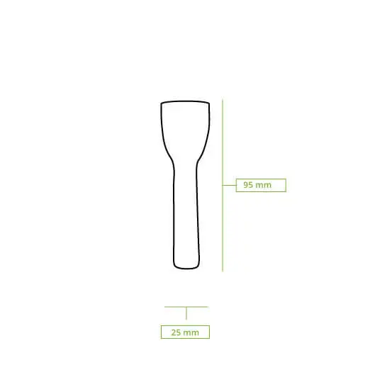 Paper ice cream spoon, 9.5 cm, brown Paper ice cream spoon, 9.5 cm, brown